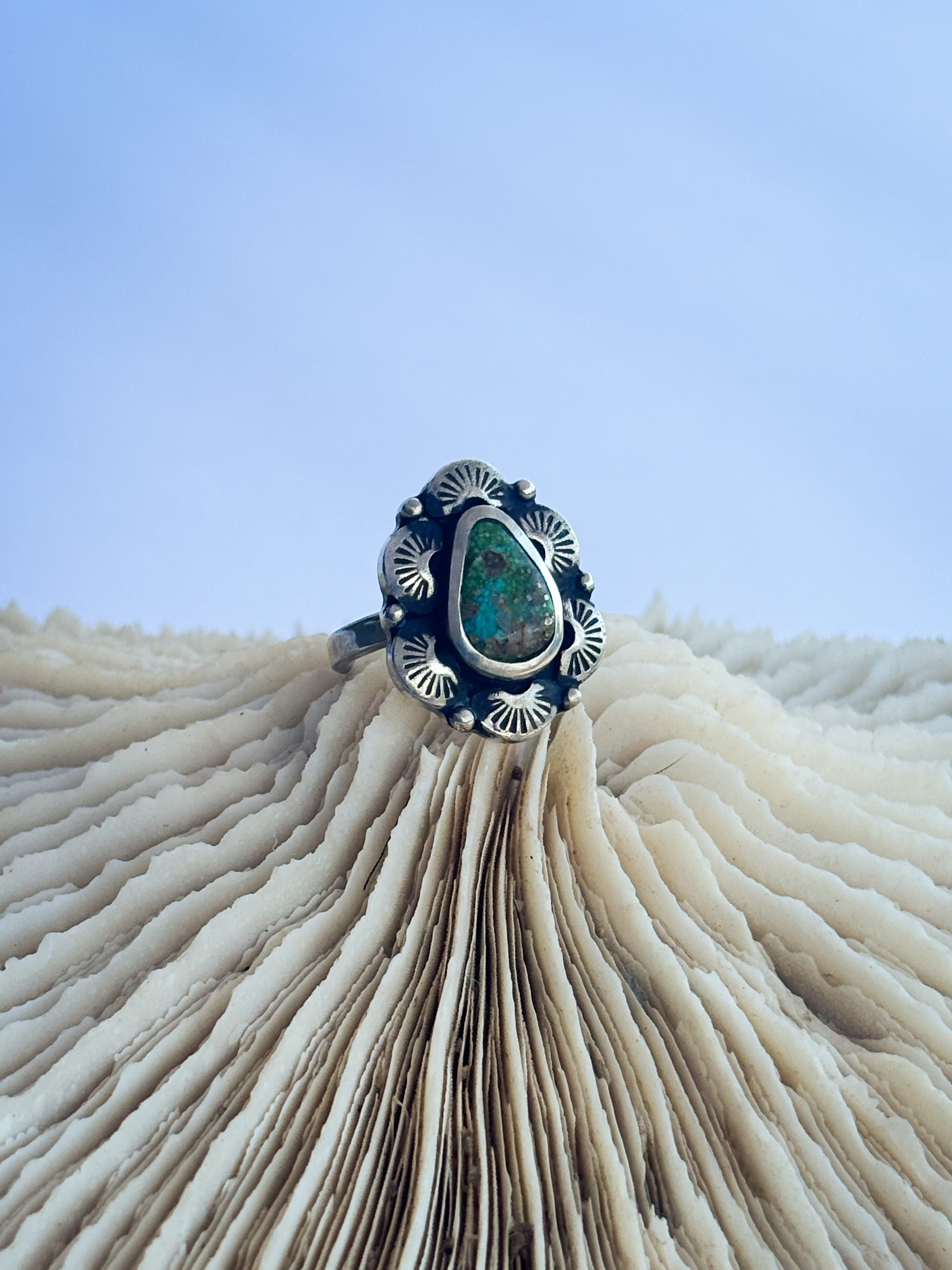 Radiant Ring | Sonoran Gold Turquoise & Sterling Silver | Size 9