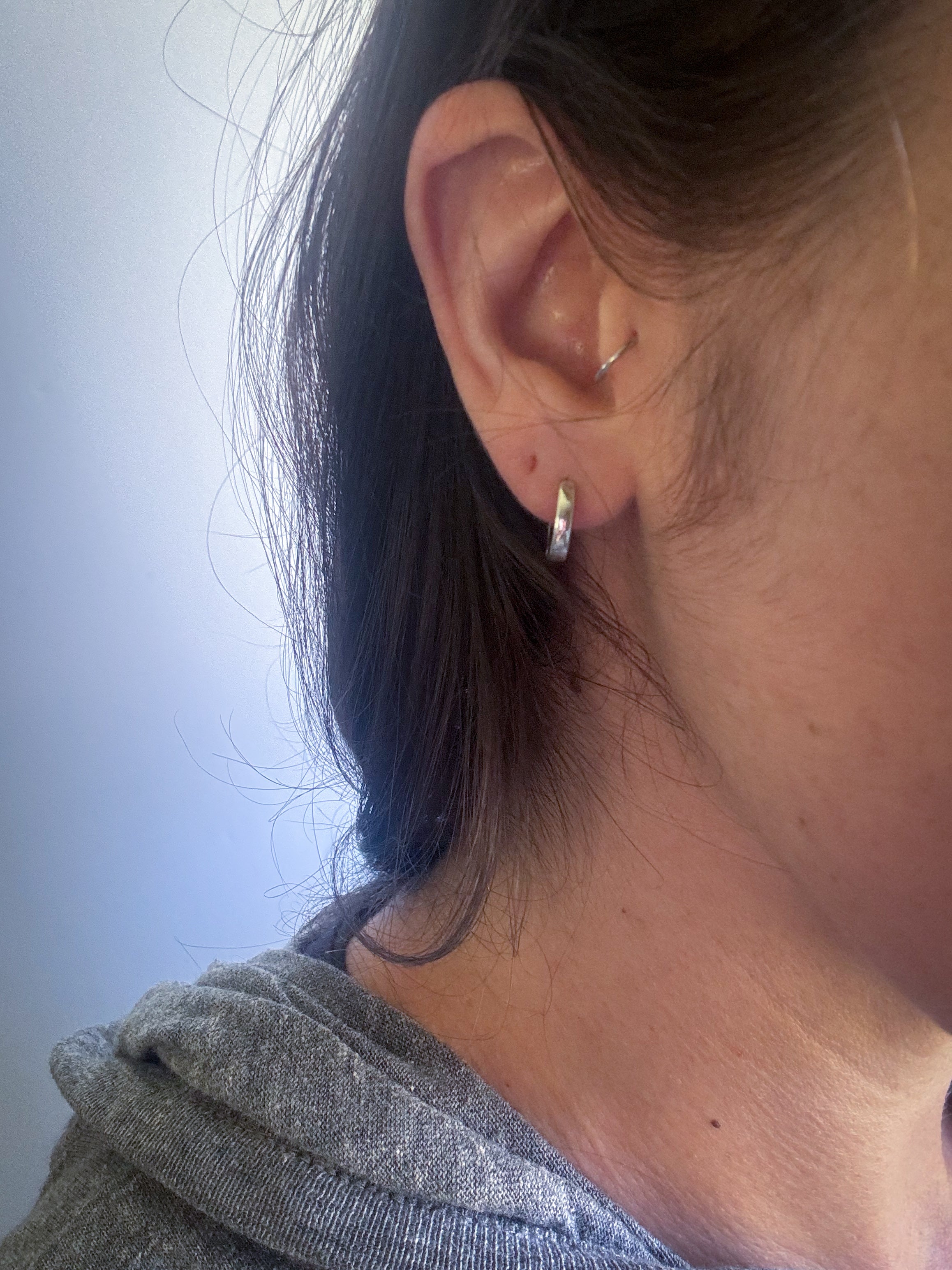 Huggie Hoops Earrings | Sterling Silver