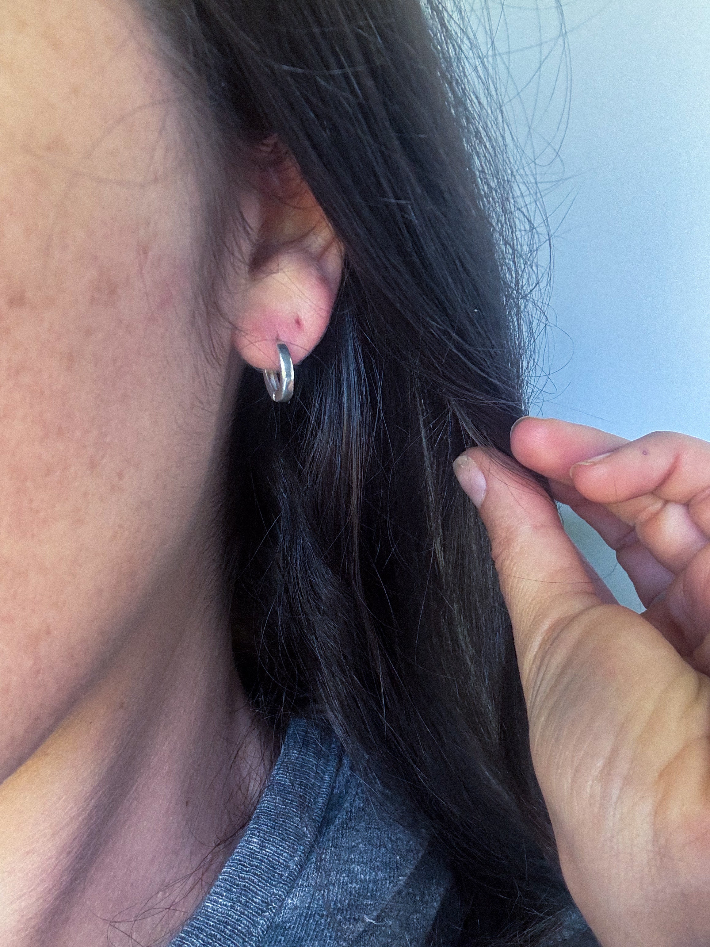 Huggie Hoops Earrings | Sterling Silver