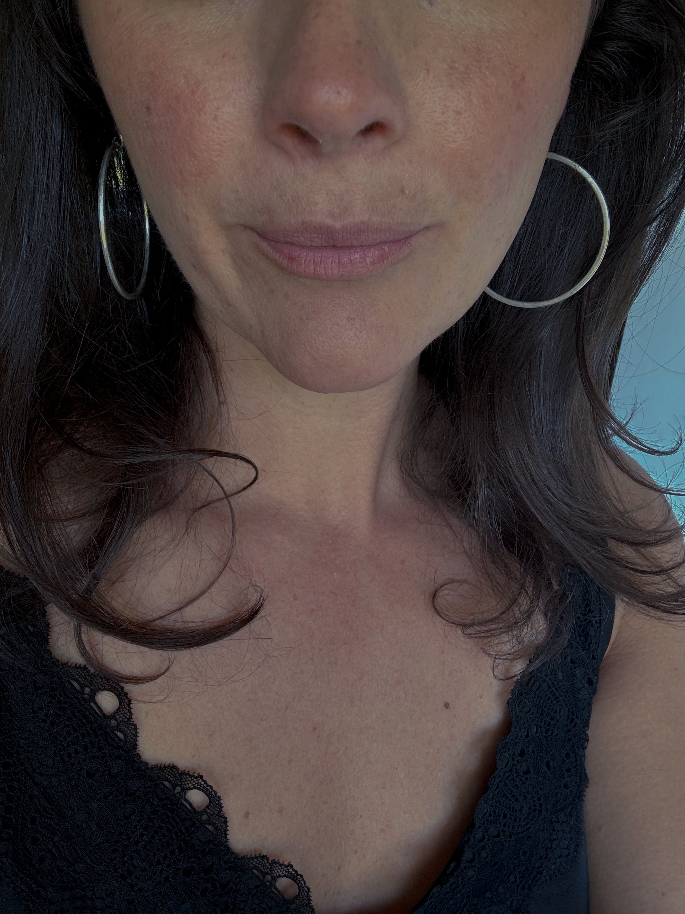 North Star Post Hoop Earrings | Sterling Silver