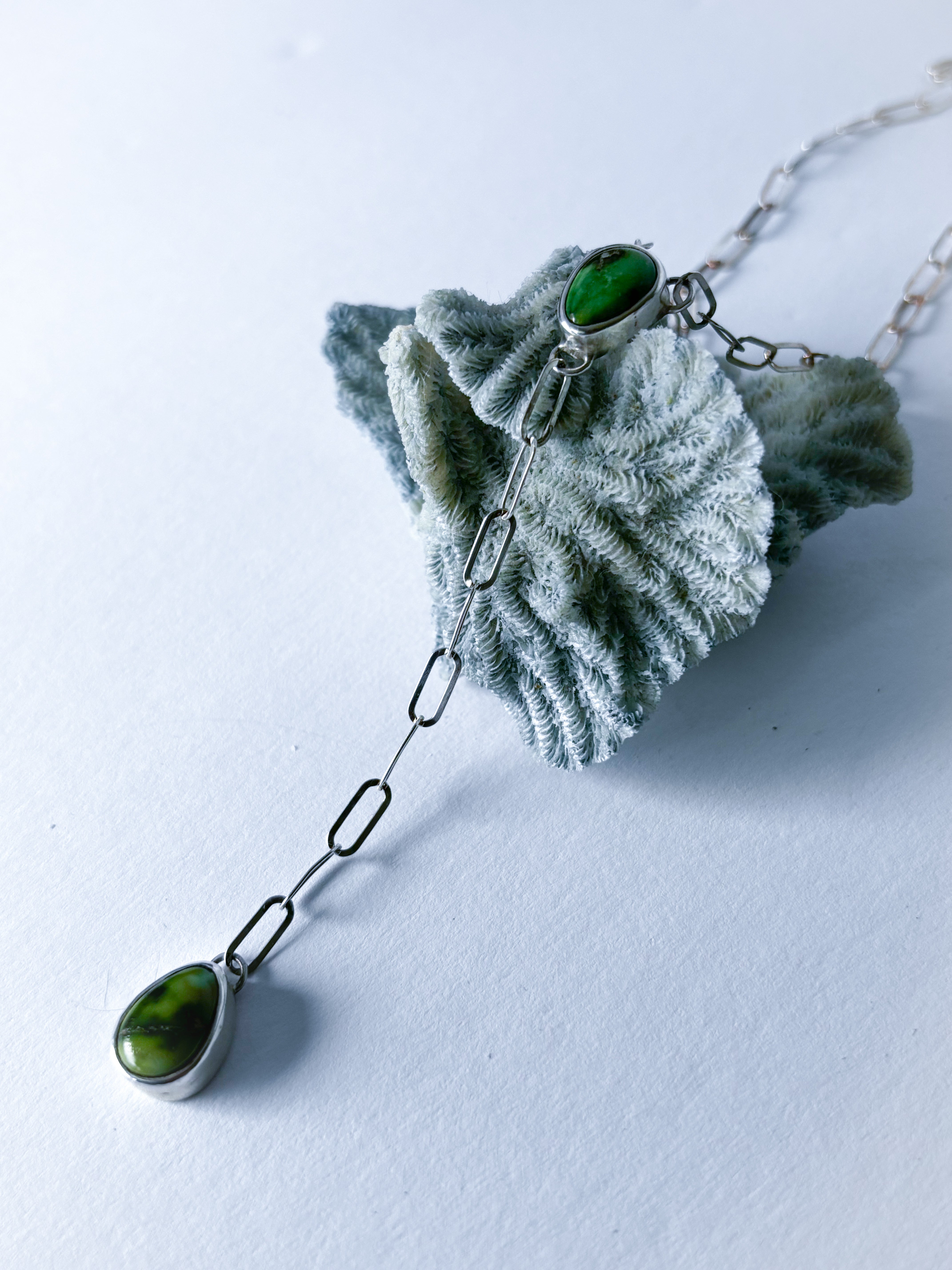 Lariat Necklace | Sonoran Mountain Turquoise & Sterling Silver