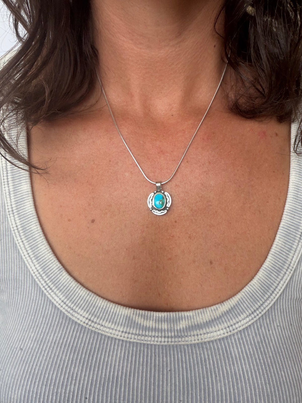 Encompass Necklace | Blue Sonoran Gold Turquoise