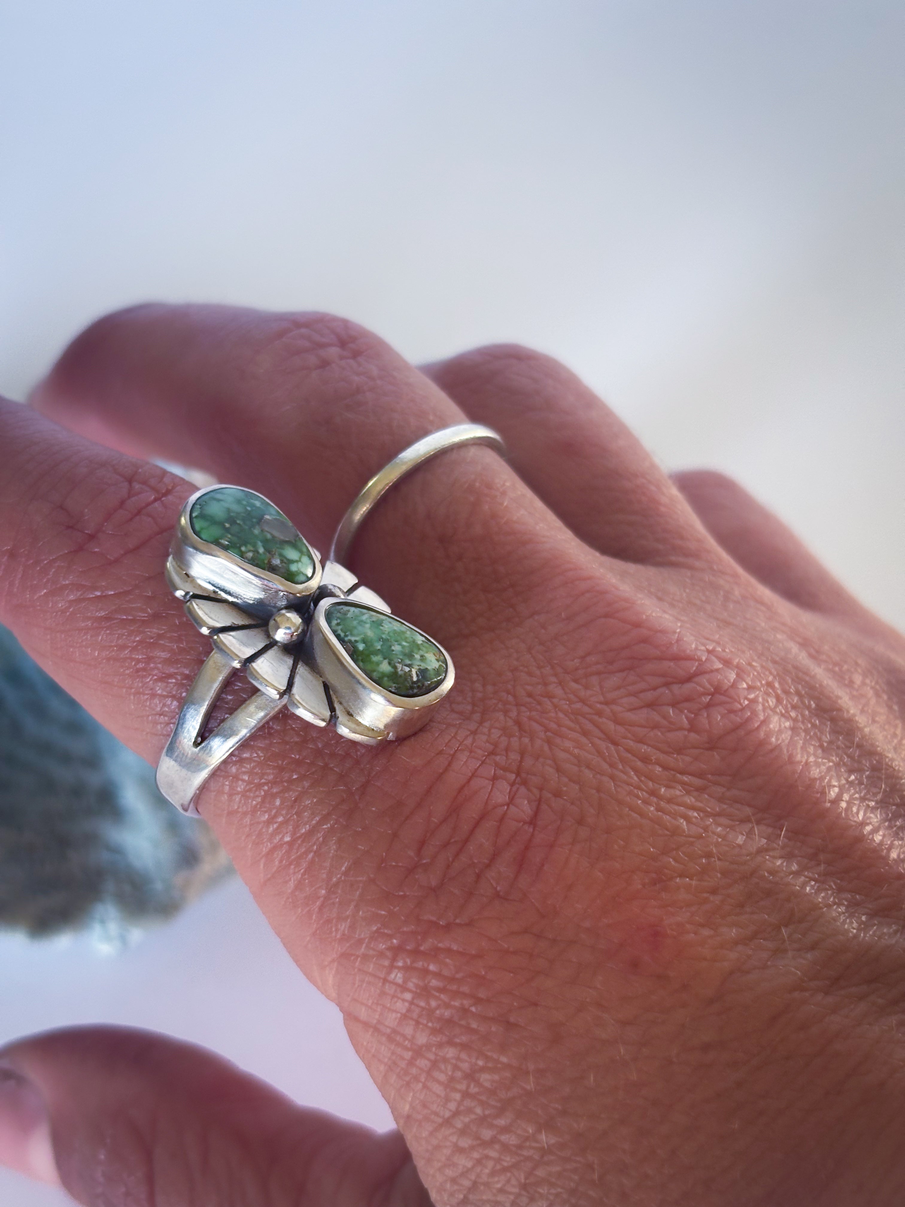 Fleur Ring | Sonoran Gold Turquoise & Sterling Silver | Size 9