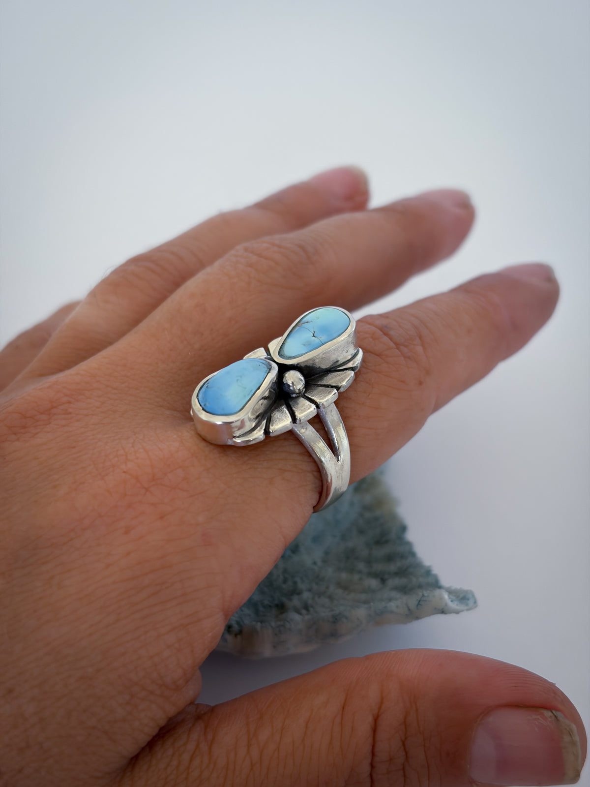 Fleur Ring | Golden Hills Lavender Turquoise | Size 7