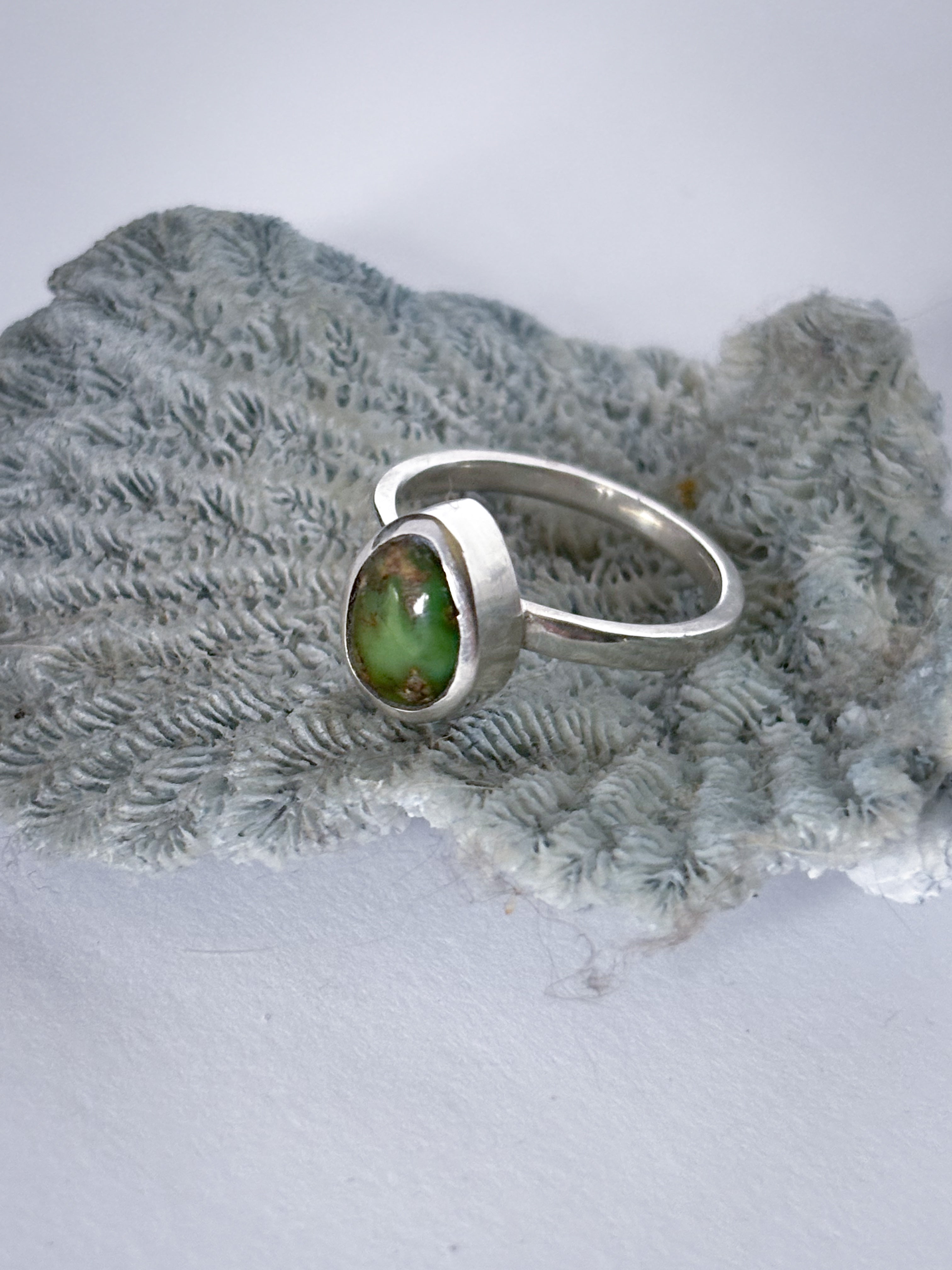 Stacker Ring | Sonoran Gold Turquoise & Sterling Silver | Size 6