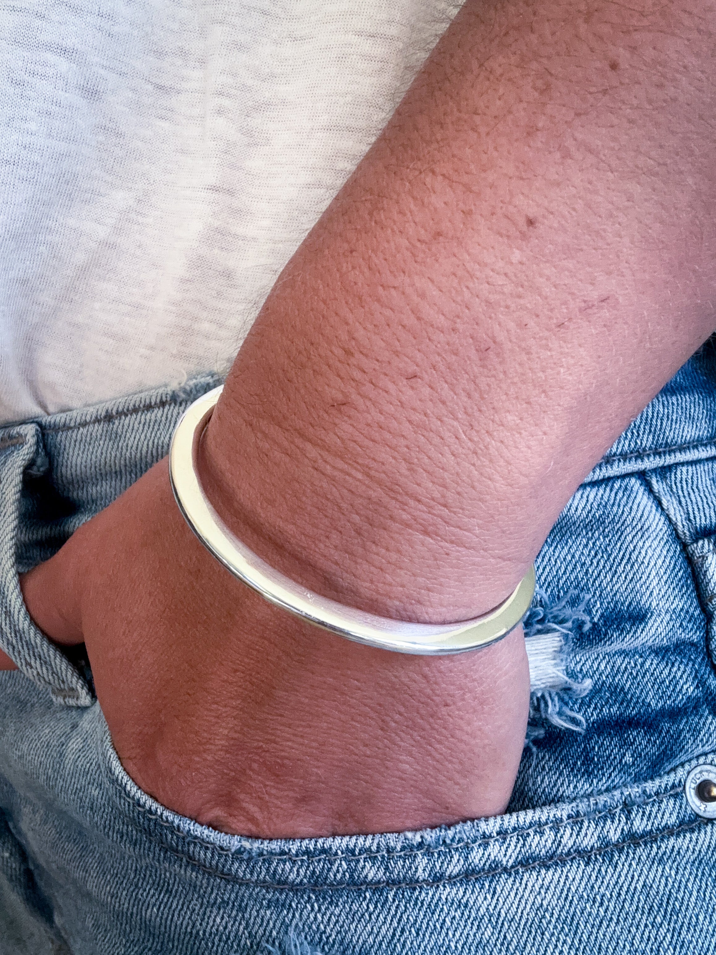 Heavyweight Flair Cuff Bracelet | Sterling Silver