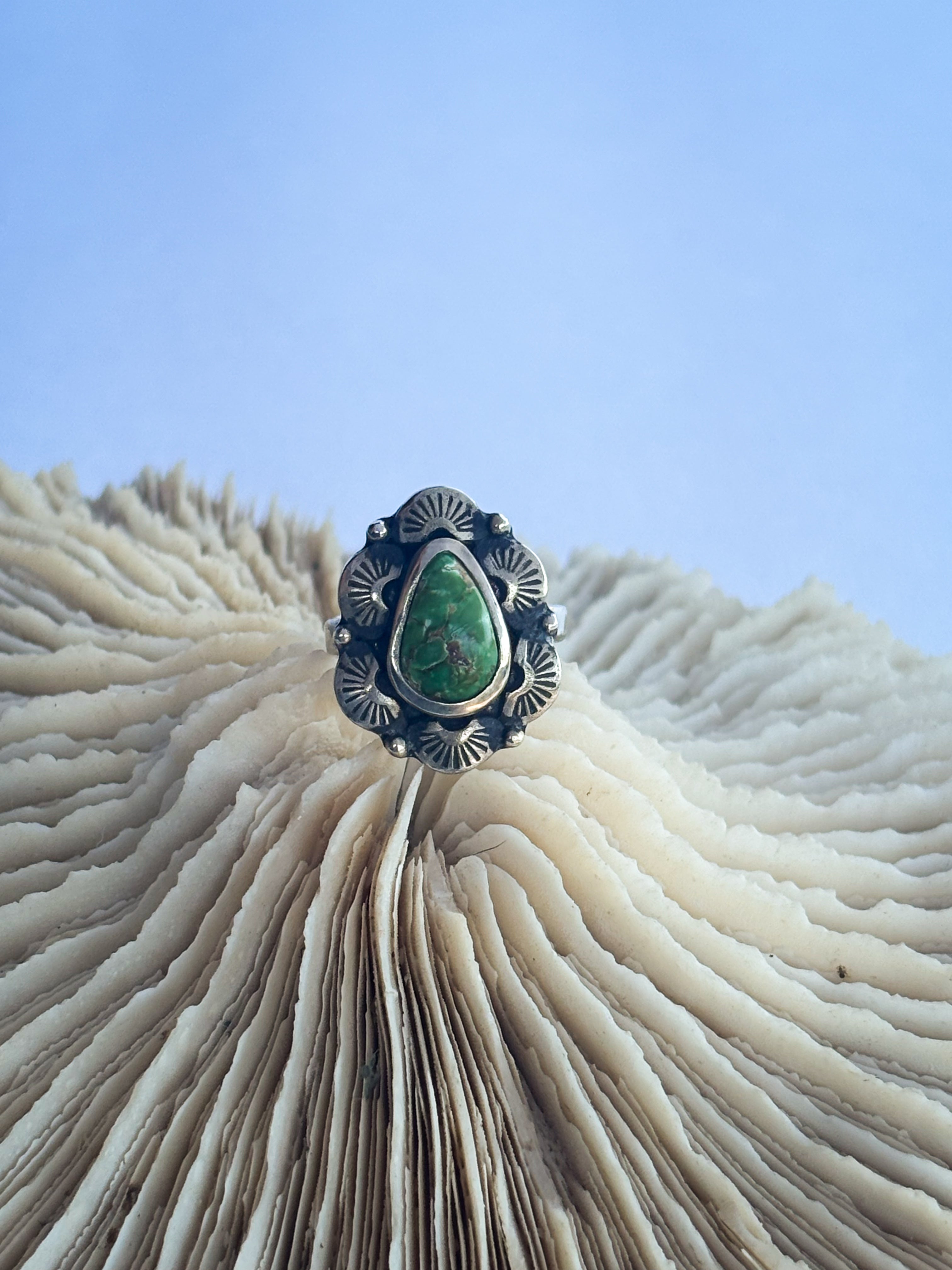 Radiant Ring | Sonoran Gold Turquoise & Sterling Silver | Size 6