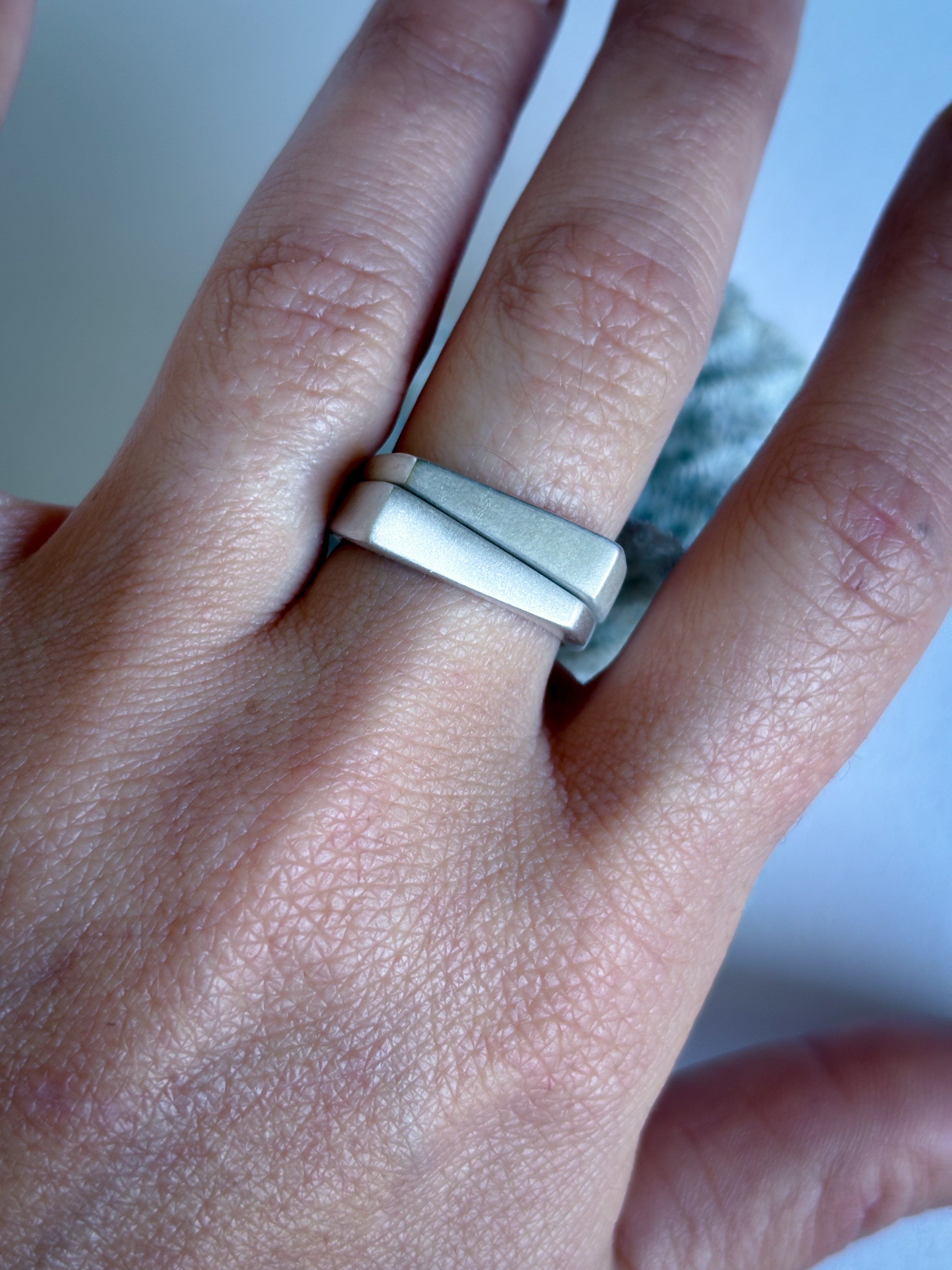 Assymetrical Signet Ring | Sterling Silver
