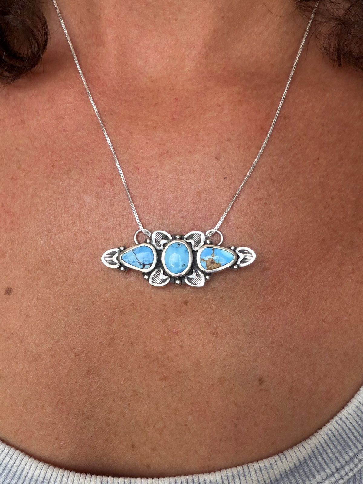 Full Bloom Necklace | Golden Hills Lavender Turquoise