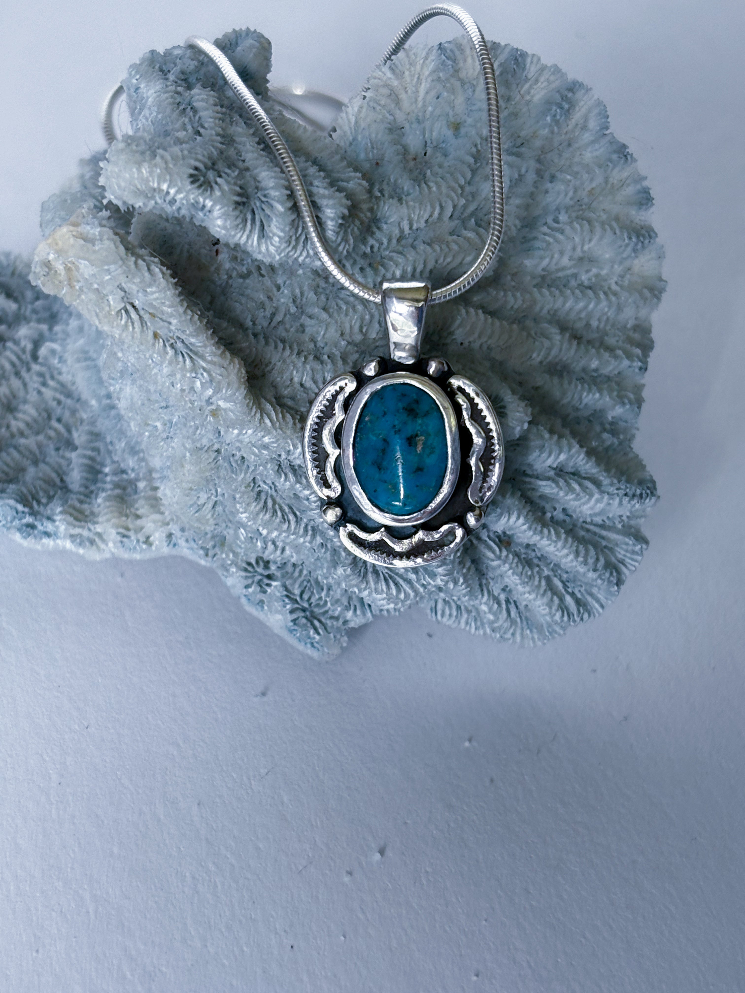 Encompass Necklace | Sonoran Mountain Turquoise and Sterling Silver