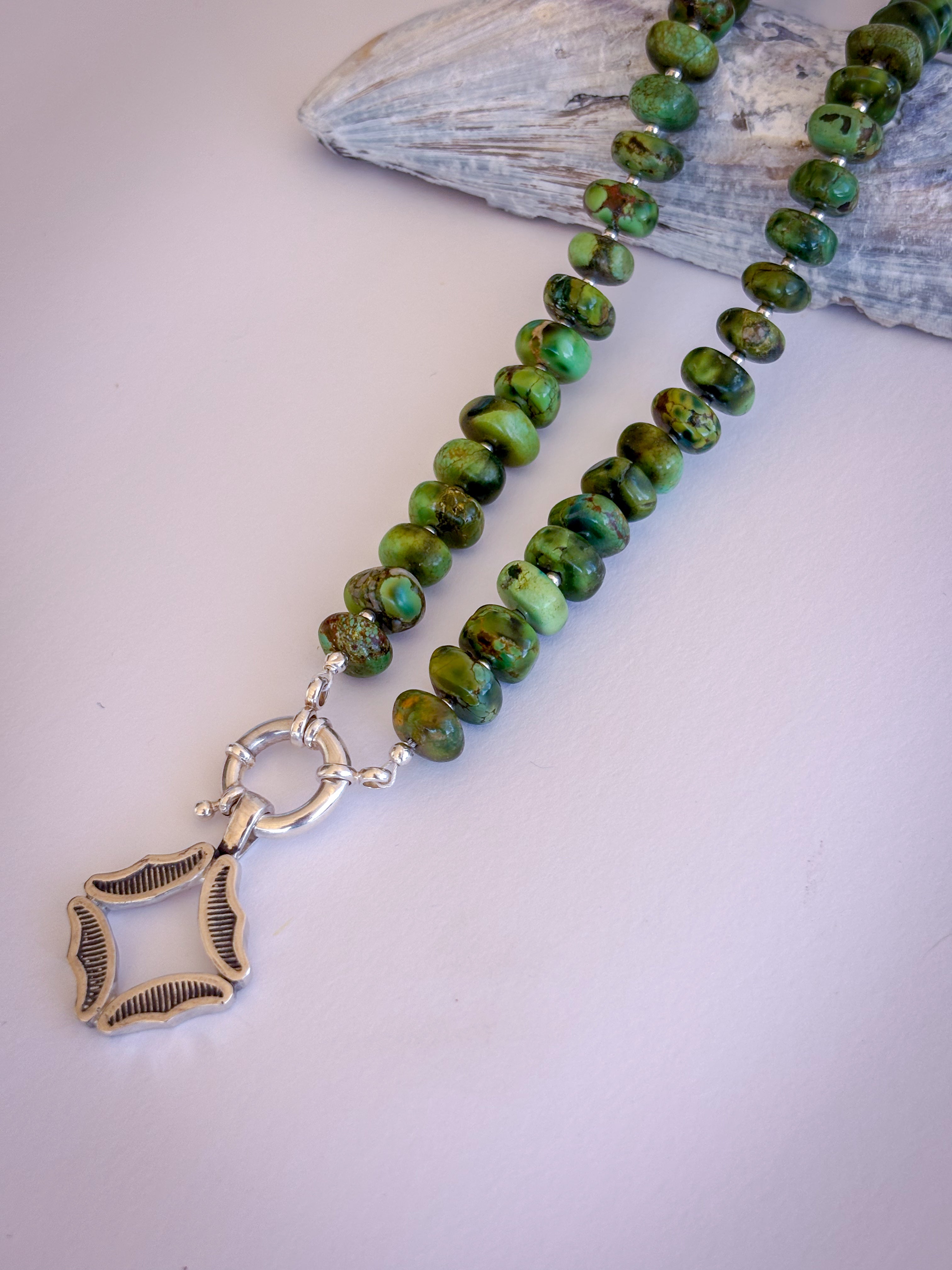 Turquoise Beaded Toggle Necklace