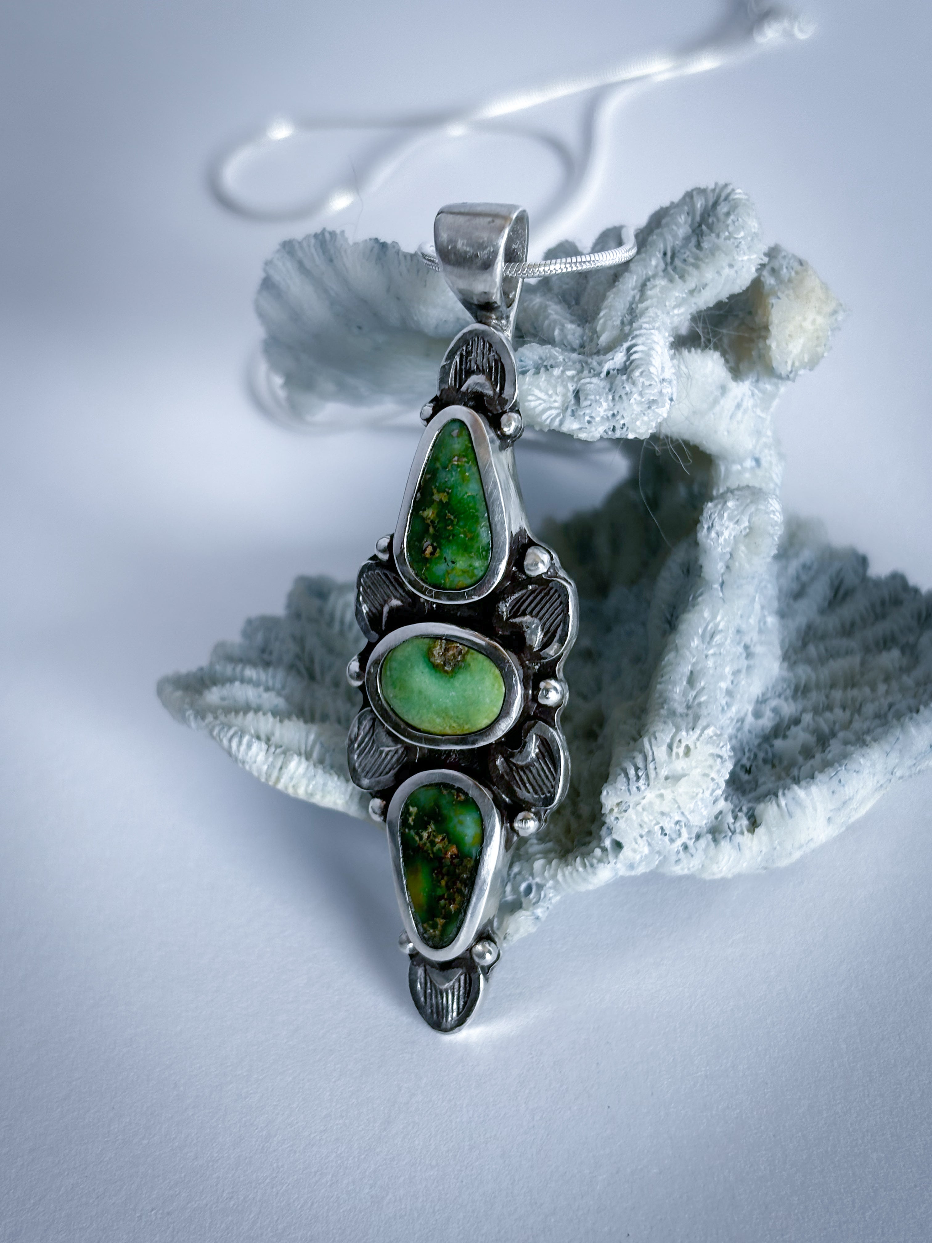 Full Bloom Necklace | Sonoran Mountain Turquoise & Sterling Silver