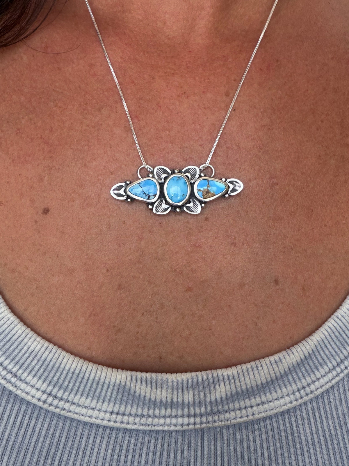 Full Bloom Necklace | Golden Hills Lavender Turquoise