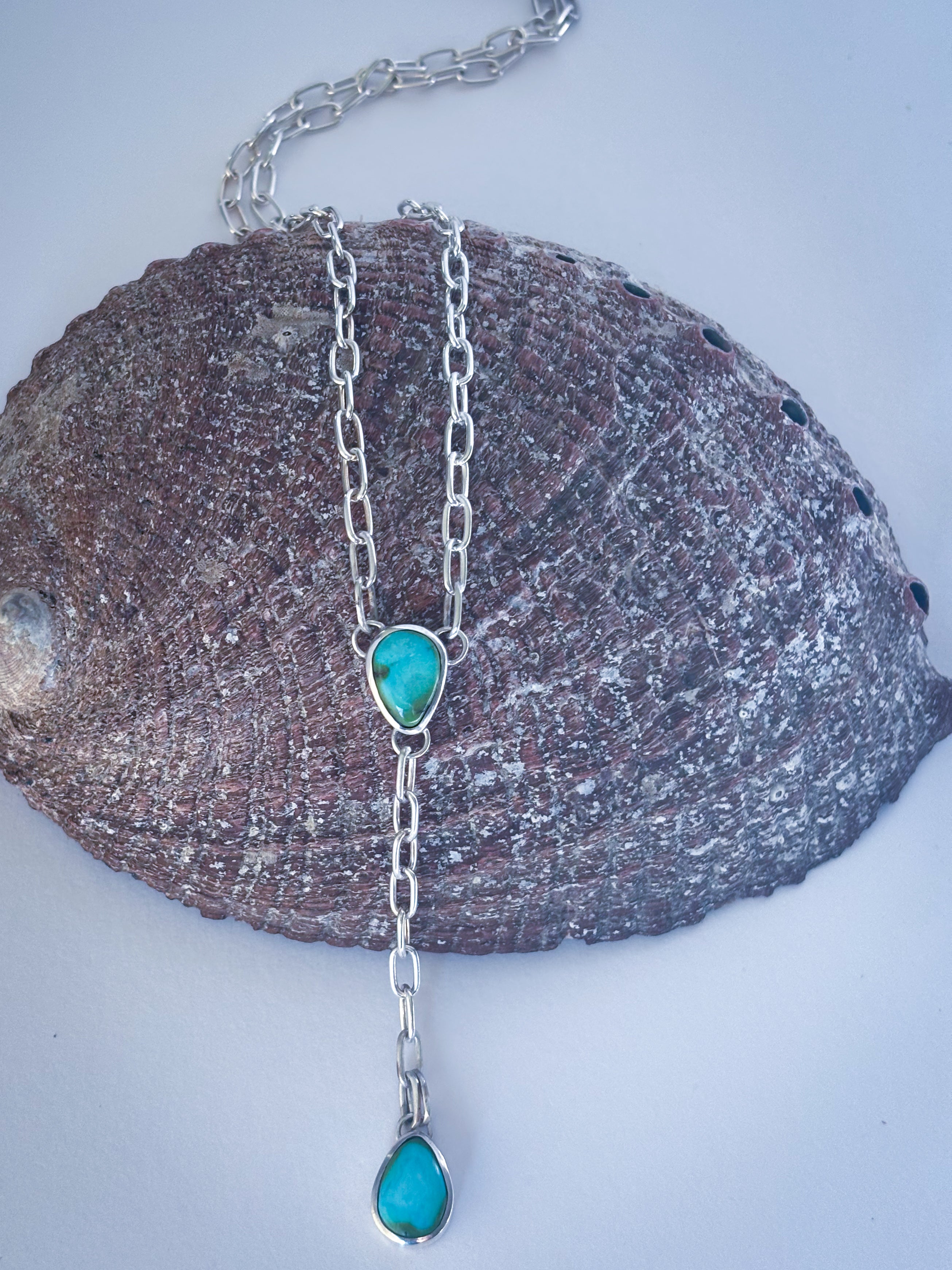 Lariat Necklace | Sonoran Gold Turquoise & Sterling Silver