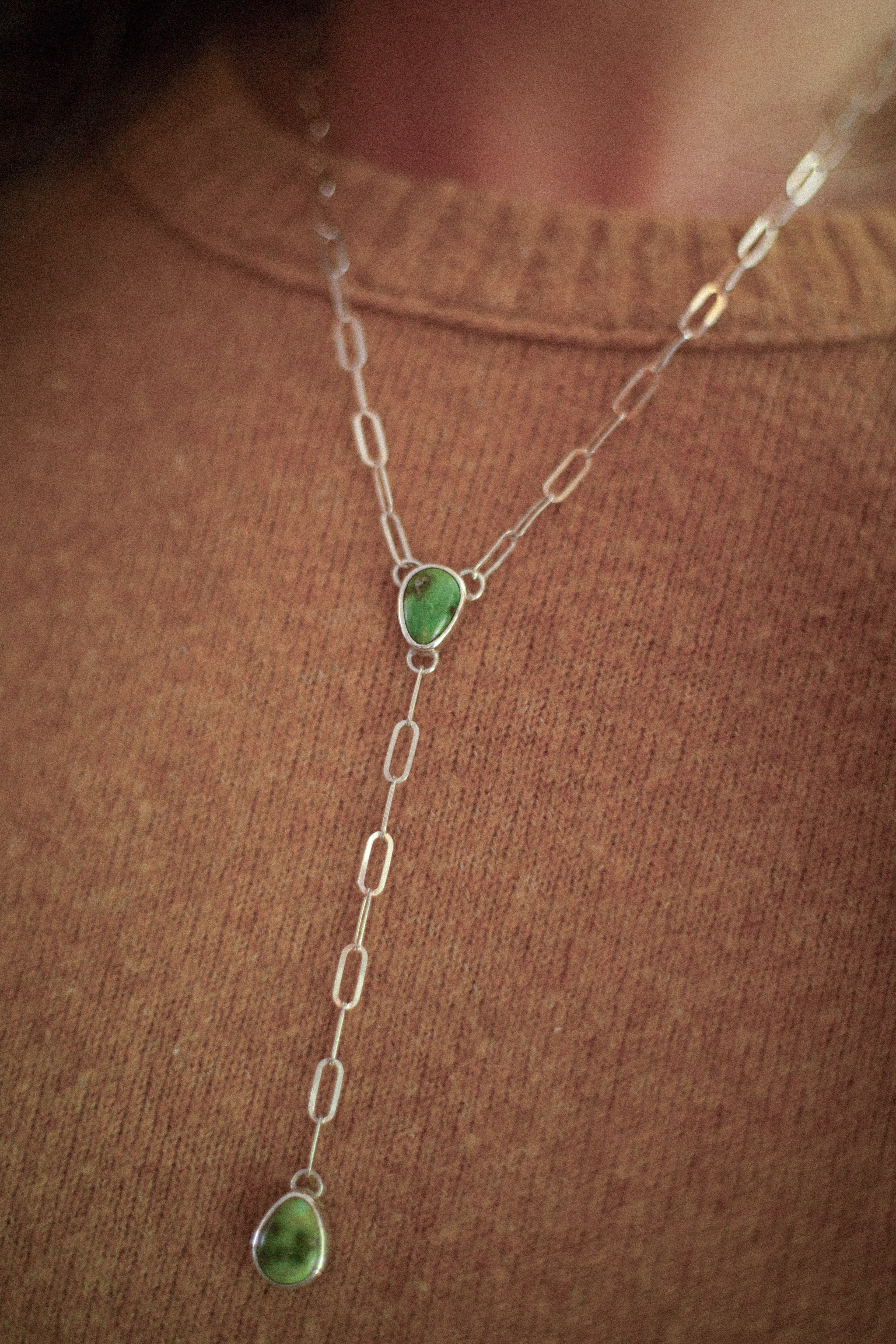Lariat Necklace | Sonoran Mountain Turquoise & Sterling Silver
