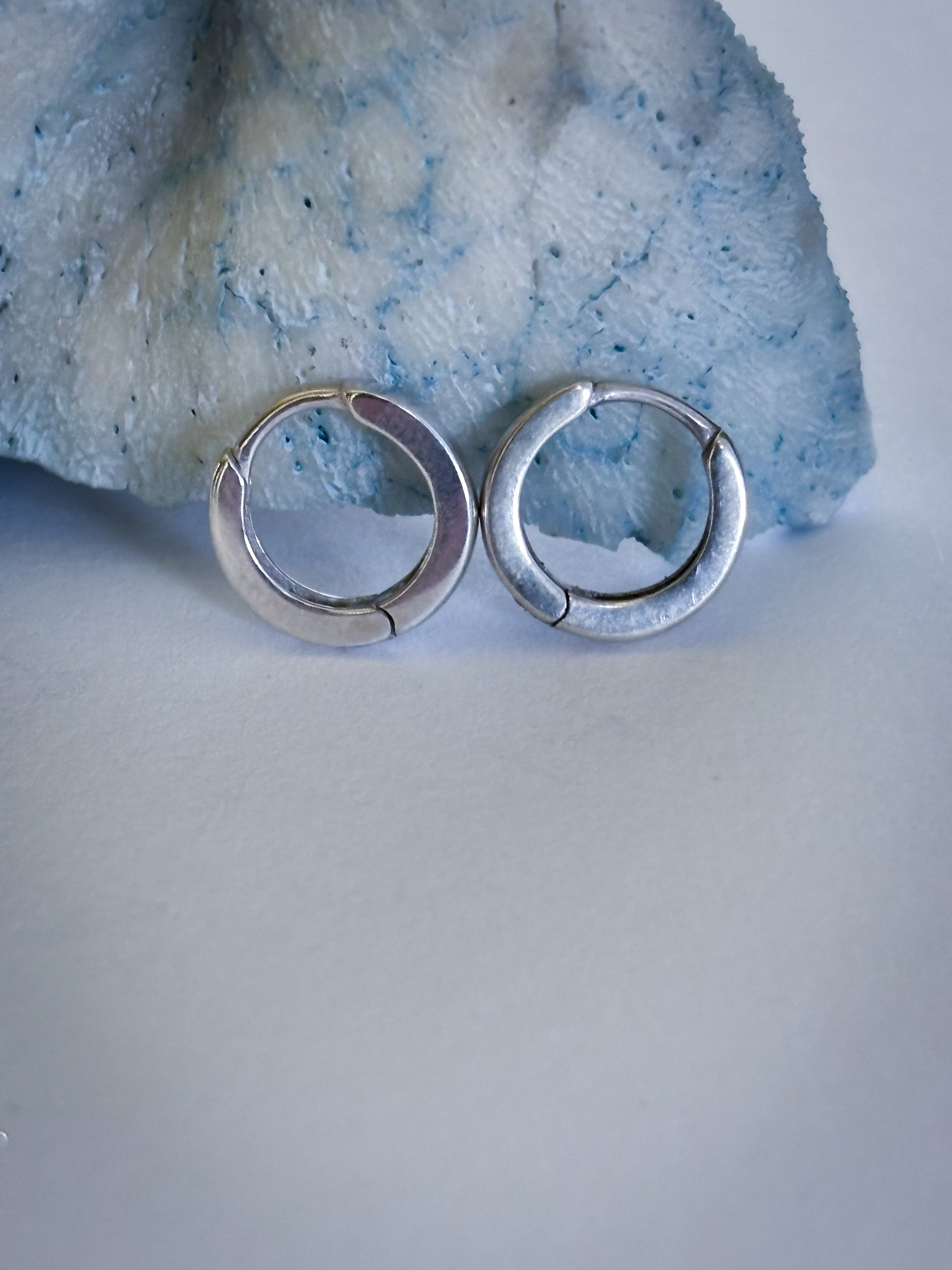 Huggie Hoops Earrings | Sterling Silver