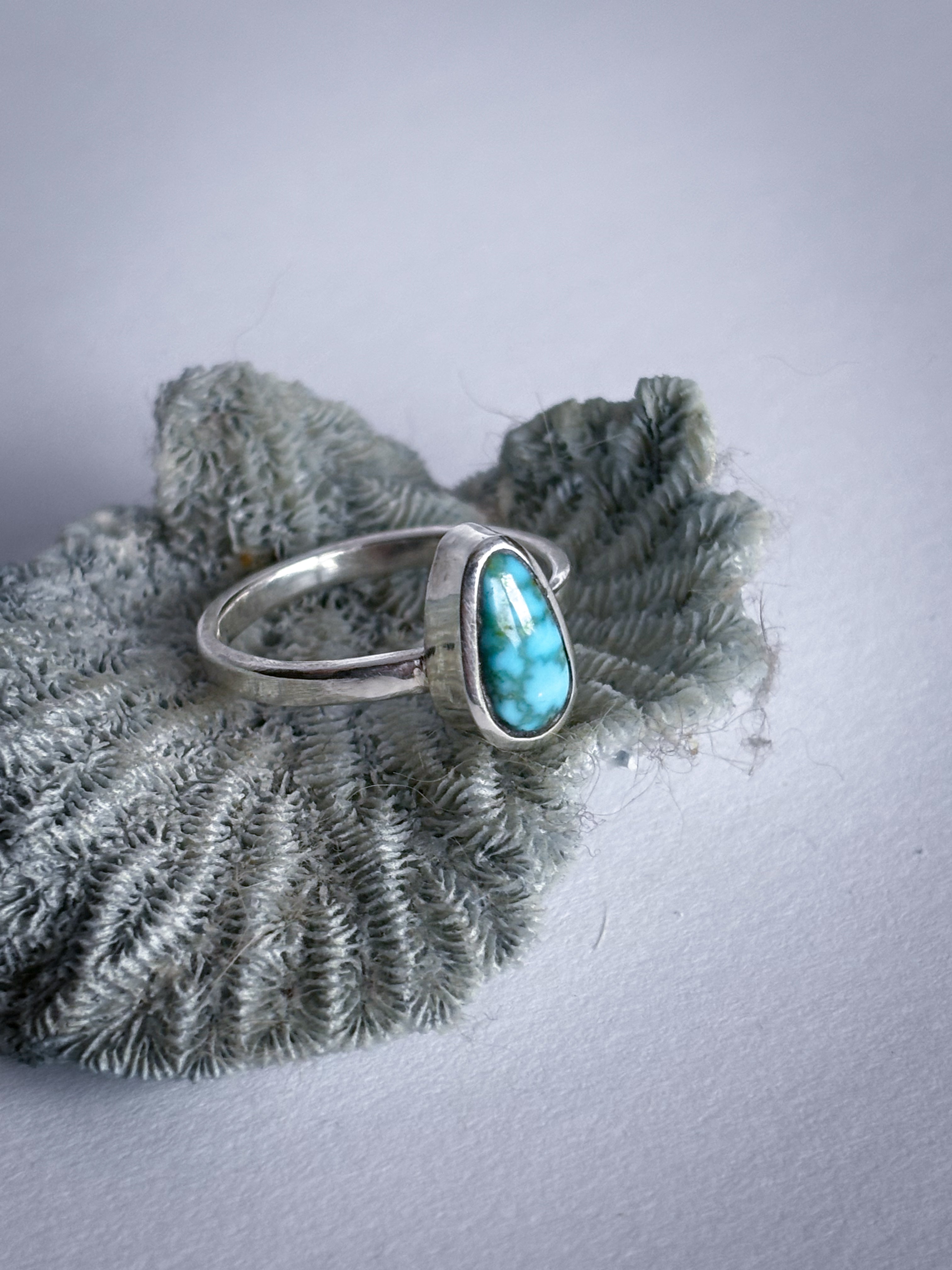 Stacker Ring | Kingman Turquoise & Sterling Silver | Size 10