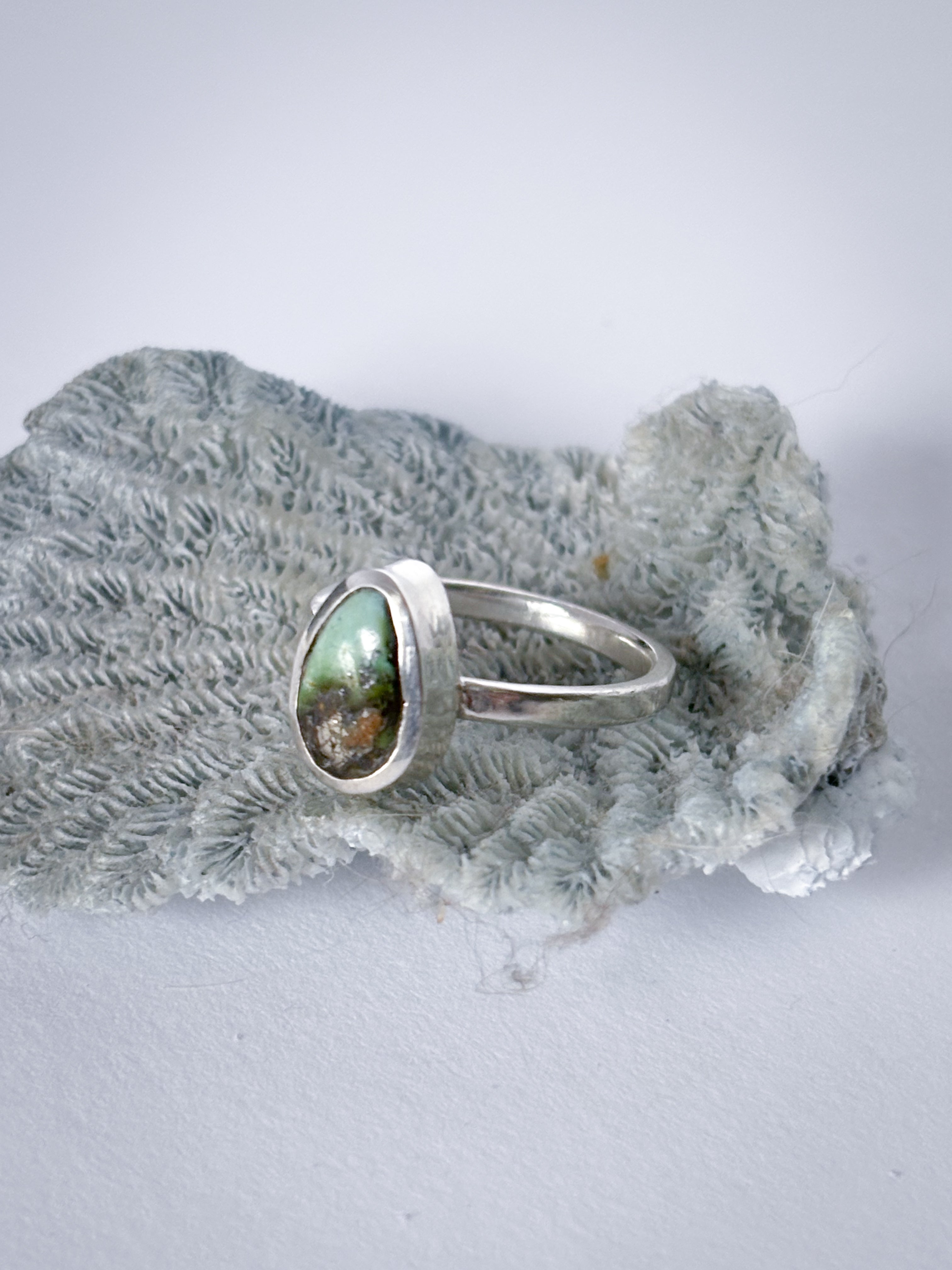 Stacker Ring | Sonoran Gold Turquoise & Sterling Silver | Size 7.5
