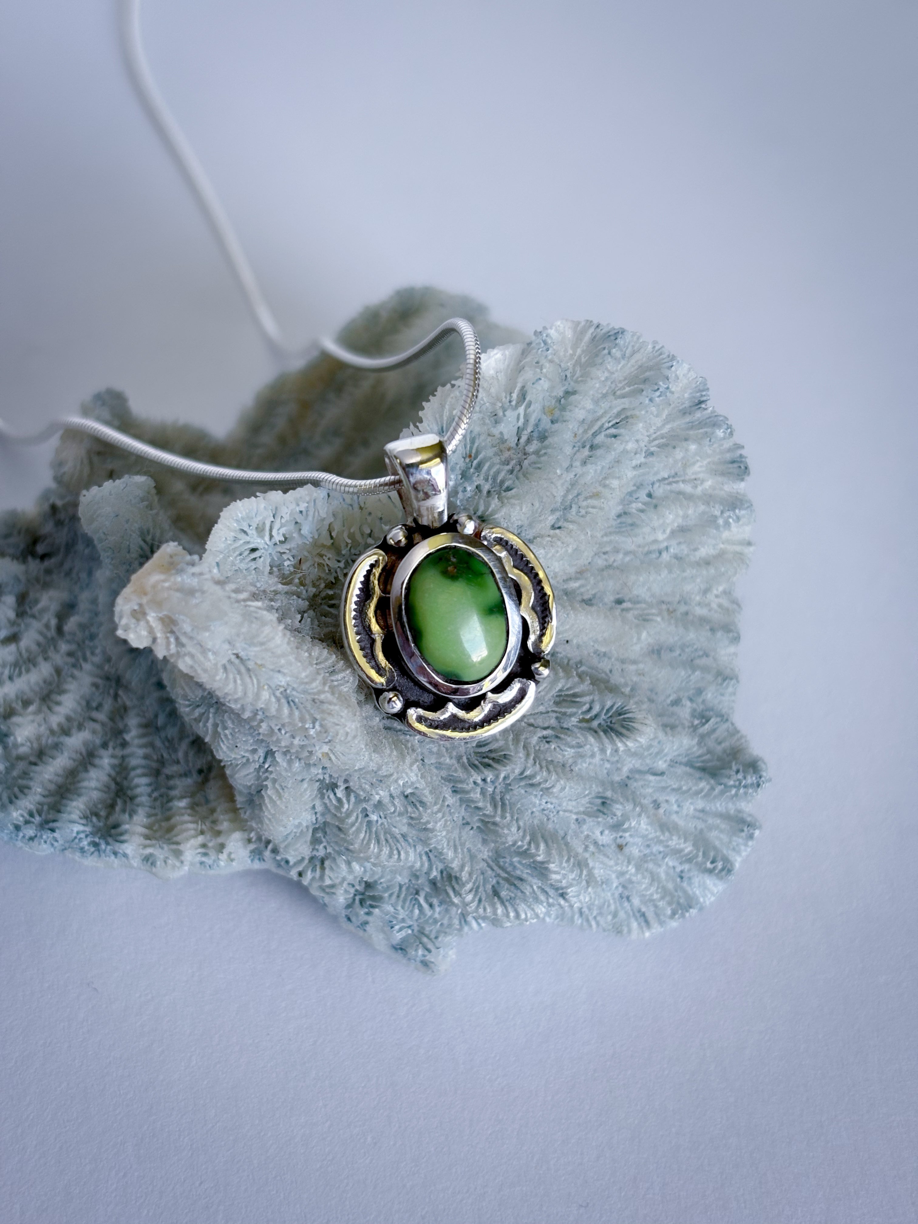 Encompass Necklace | Sonoran Mountain Turquoise & Sterling Silver