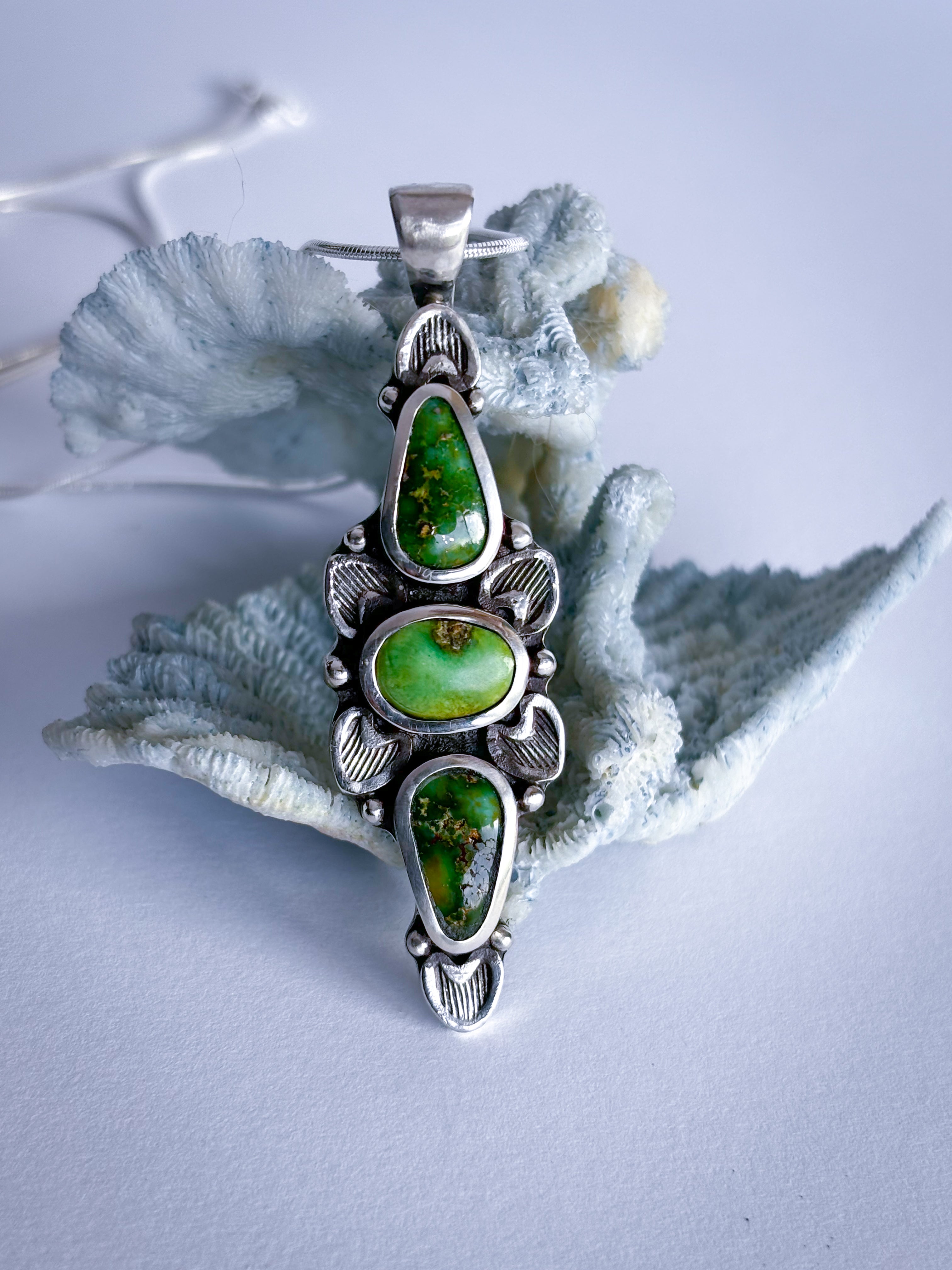 Full Bloom Necklace | Sonoran Mountain Turquoise & Sterling Silver