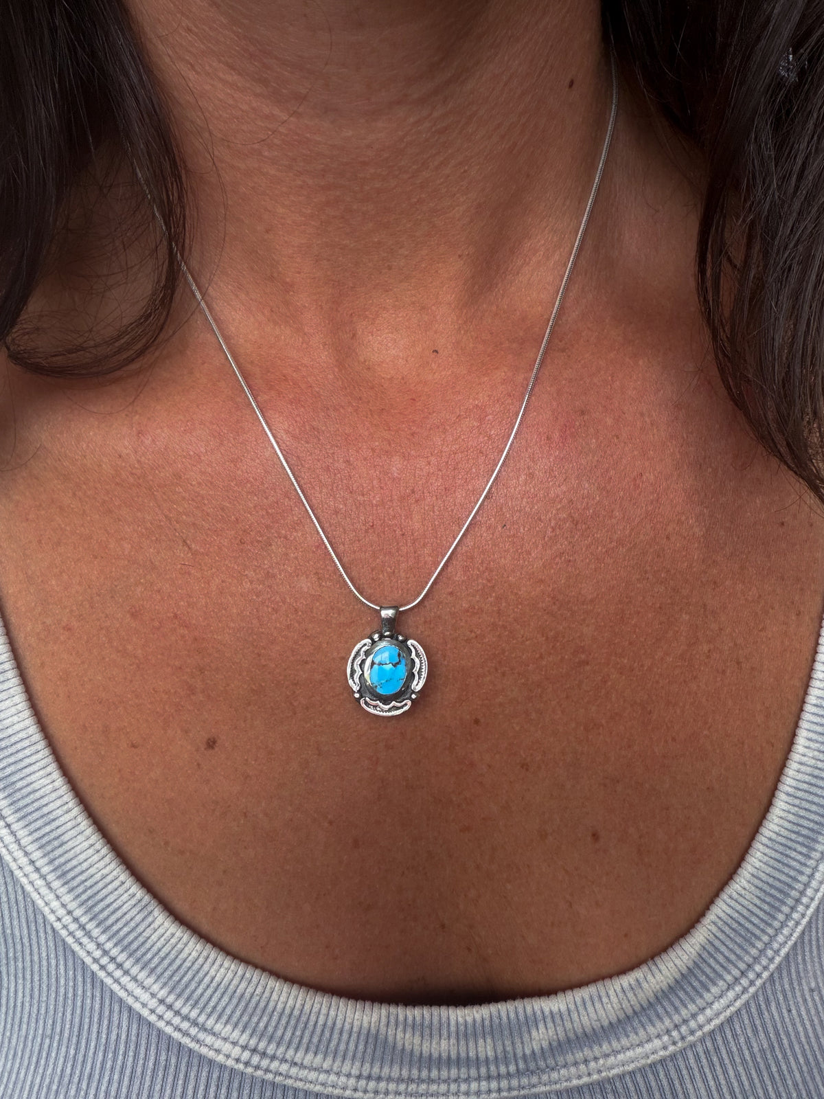 Encompass Necklace | Golden Hills Lavender Turquoise