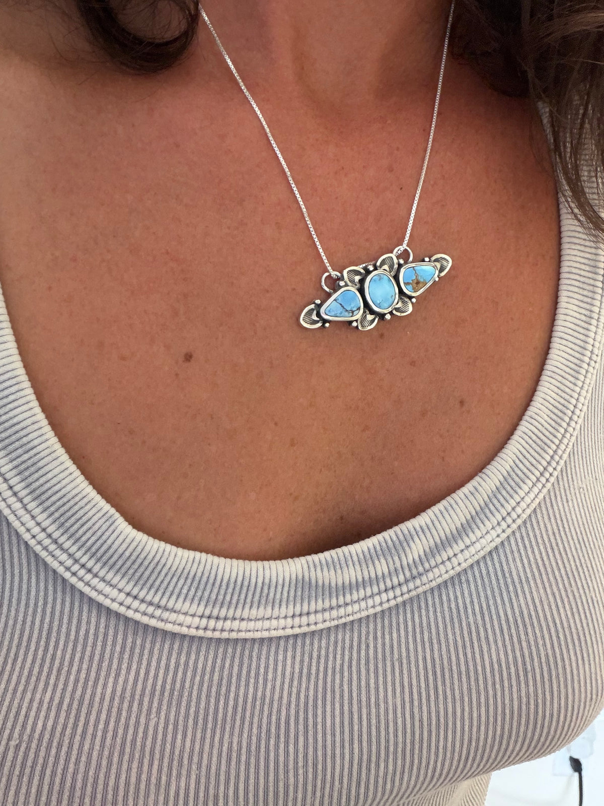 Full Bloom Necklace | Golden Hills Lavender Turquoise