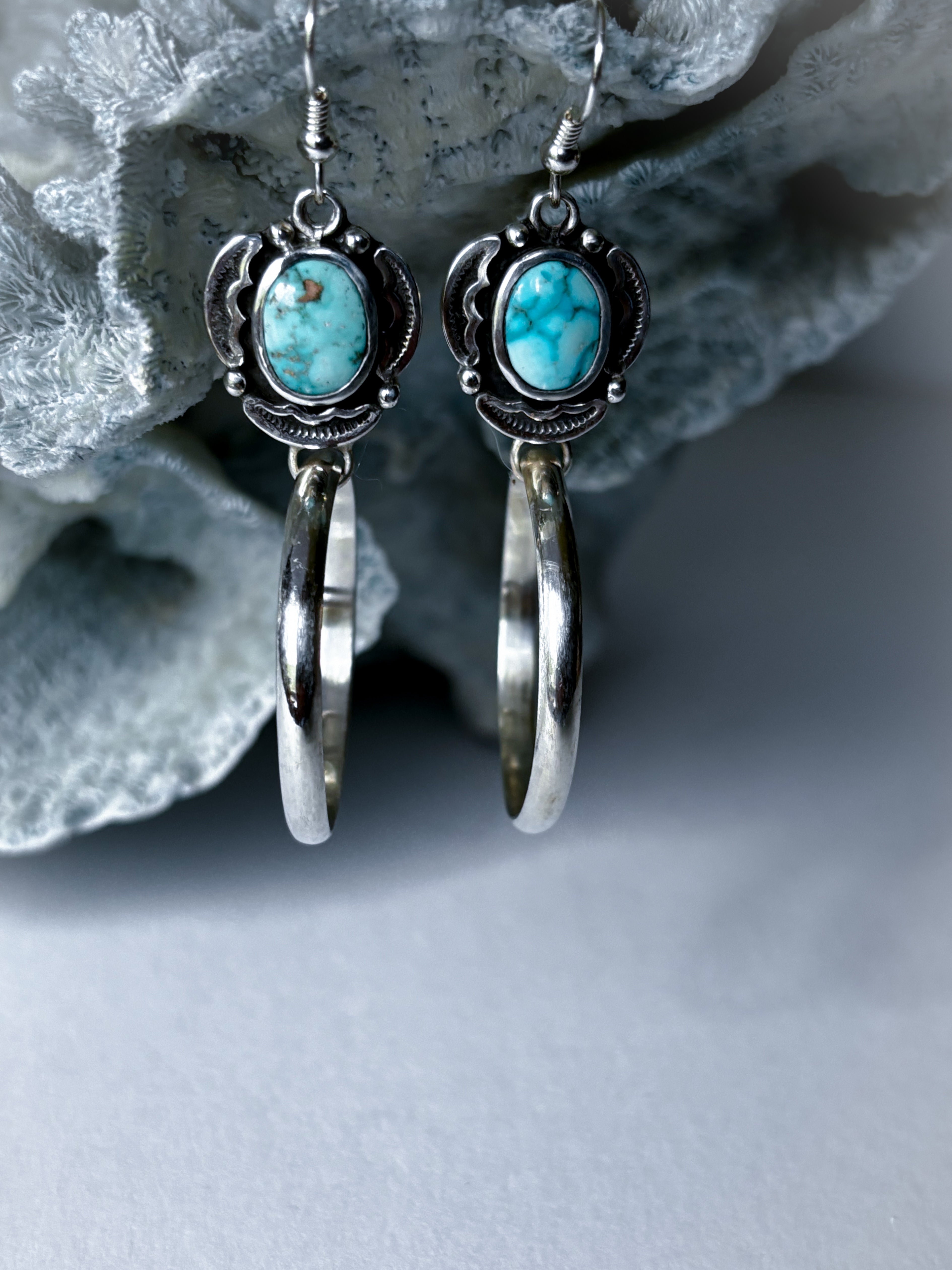 Encompass Hoop Earrings | Sonoran Mountain Turquoise & Sterling Silver
