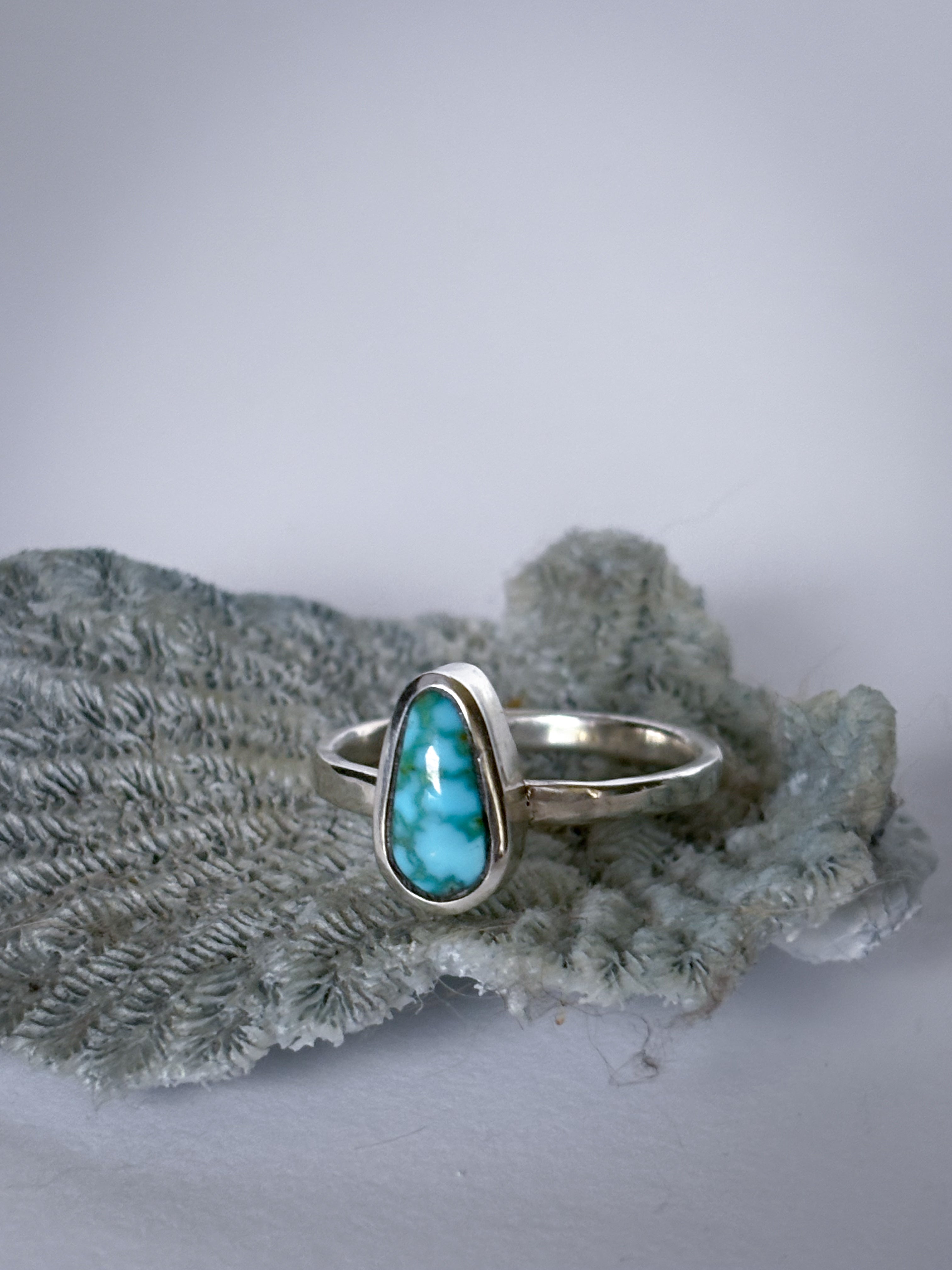 Stacker Ring | Kingman Turquoise & Sterling Silver | Size 10