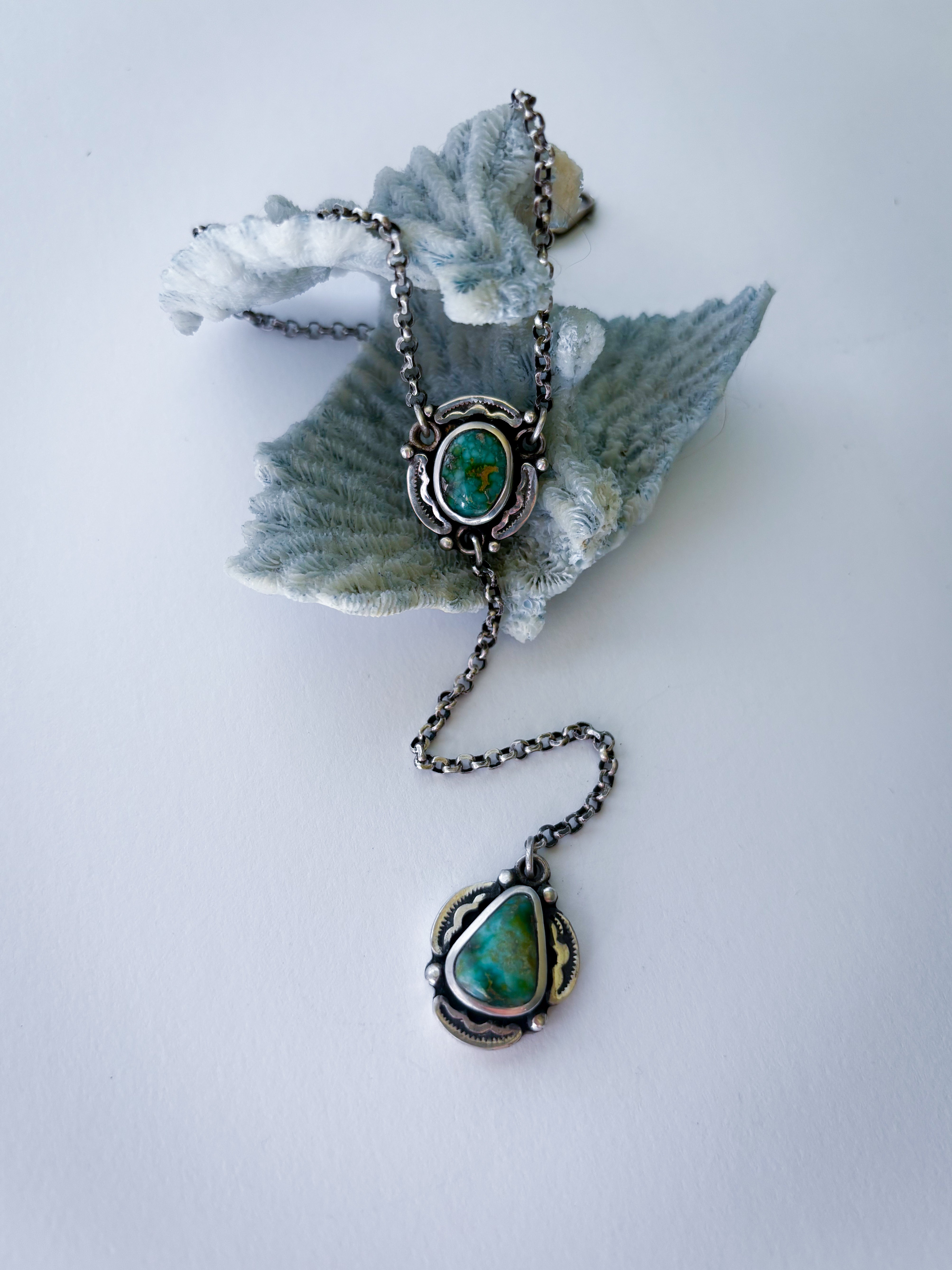 Encompass Lariat Necklace | Sonoran Gold Turquoise & Sterling Silver