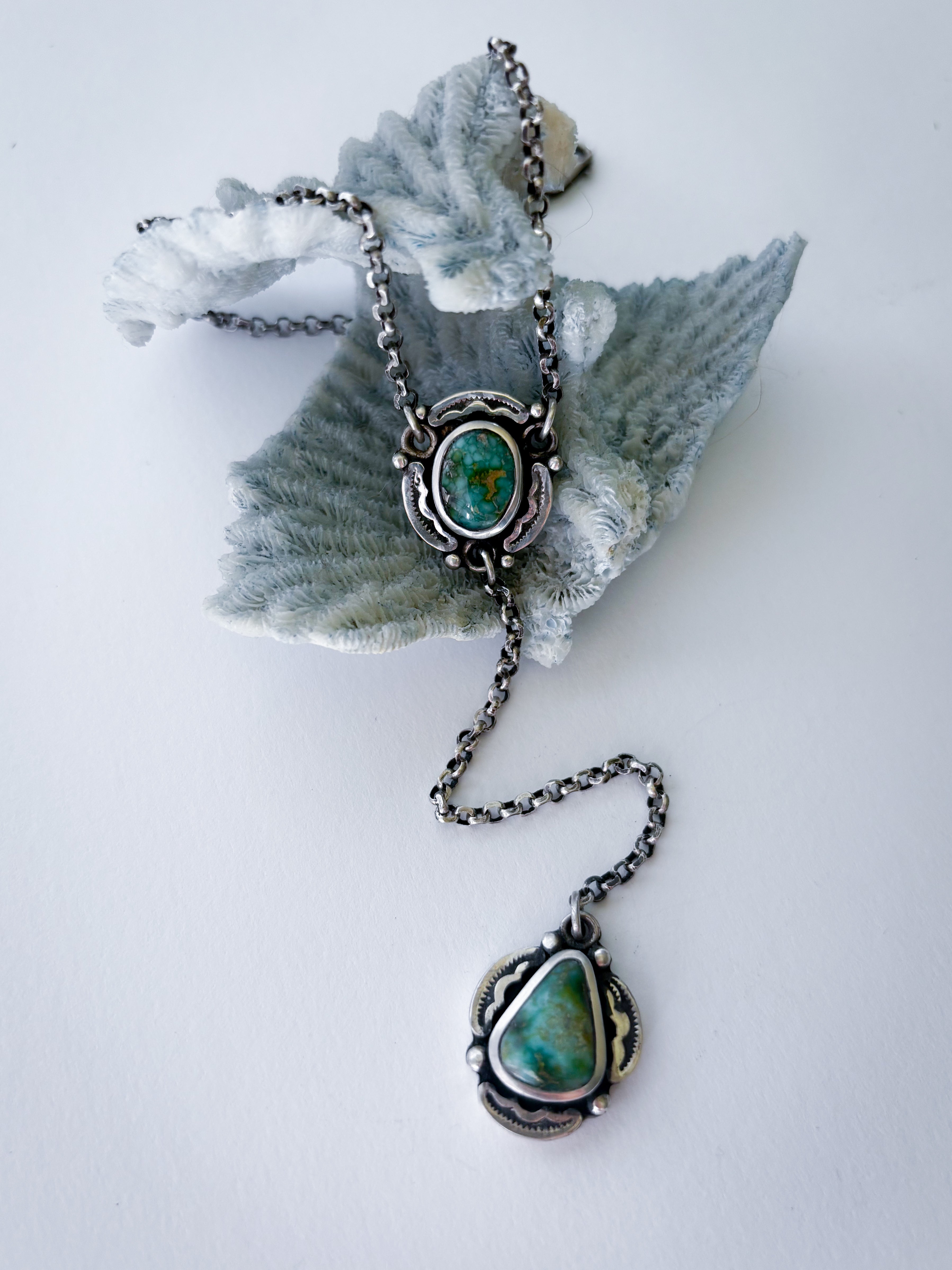 Encompass Lariat Necklace | Sonoran Gold Turquoise & Sterling Silver
