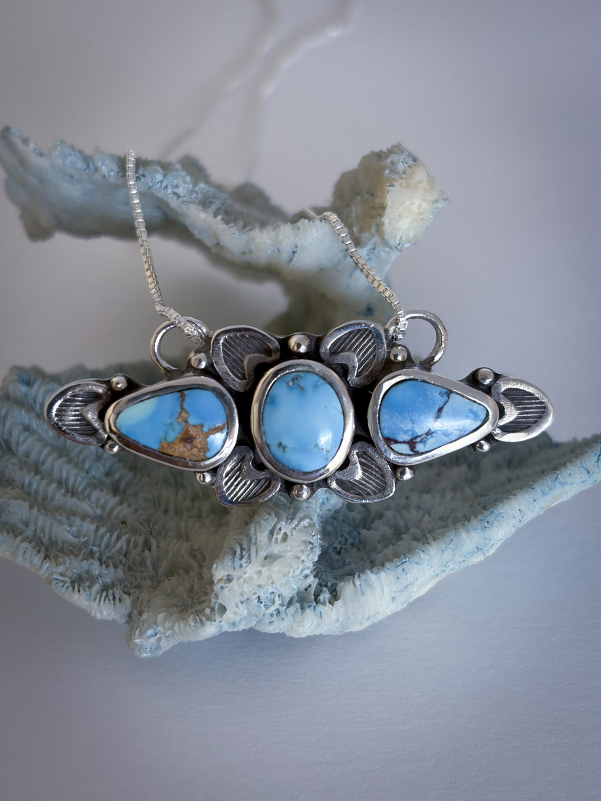 Full Bloom Necklace | Golden Hills Lavender Turquoise