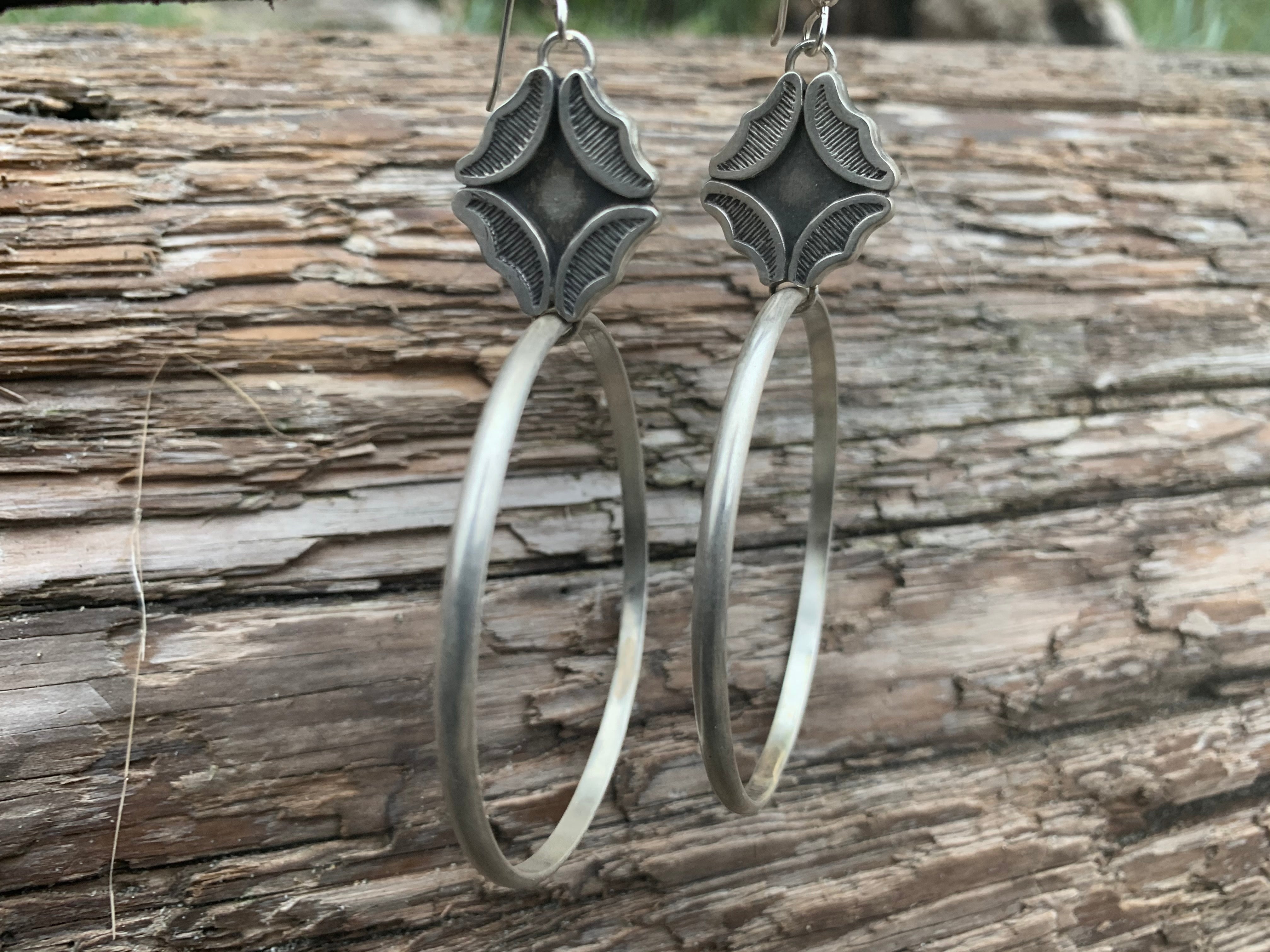 Enchanted Hoop Earrings |  Sterling Silver
