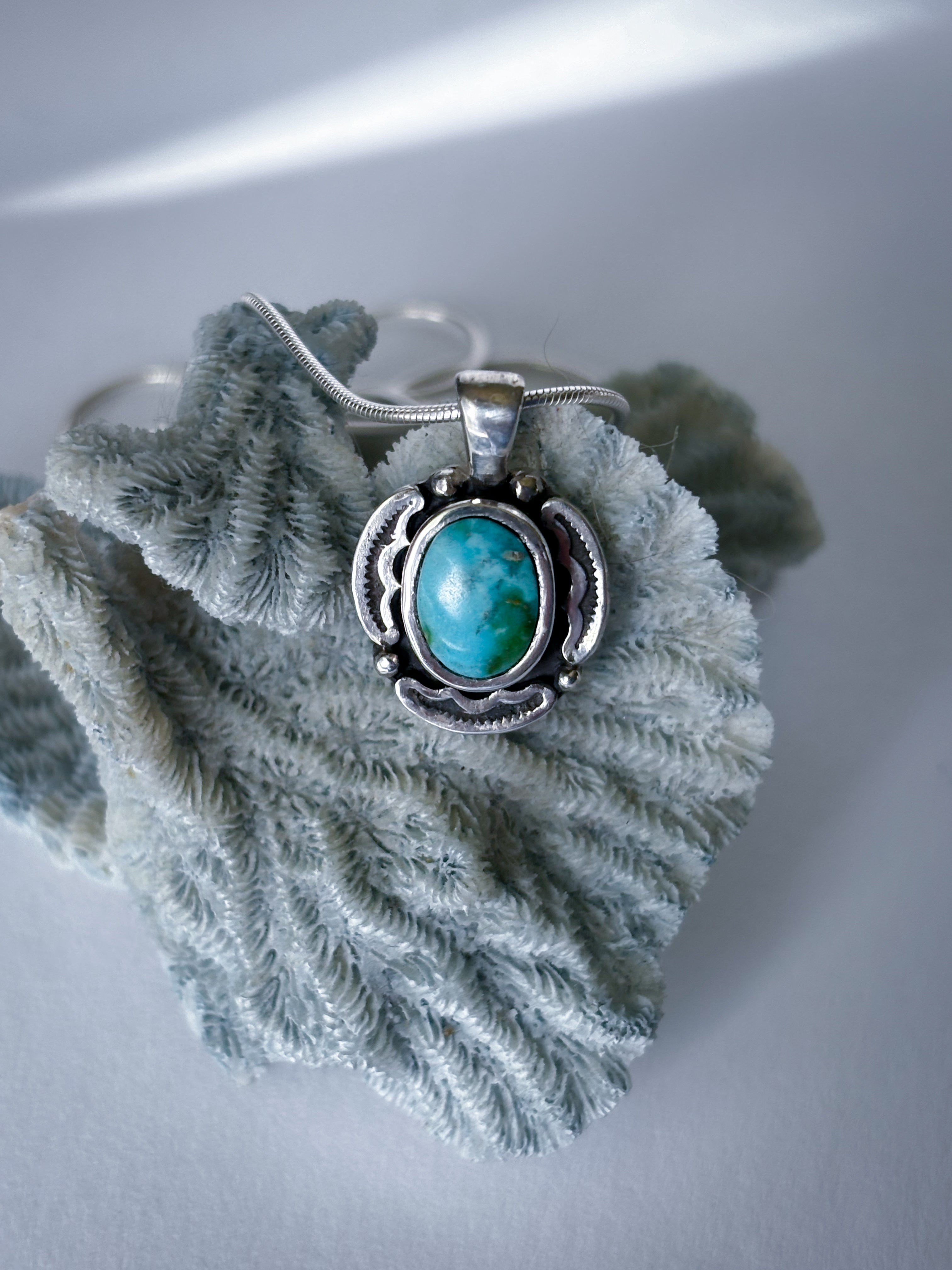 Encompass Necklace | Sonoran Mountain Turquoise & Sterling Silver