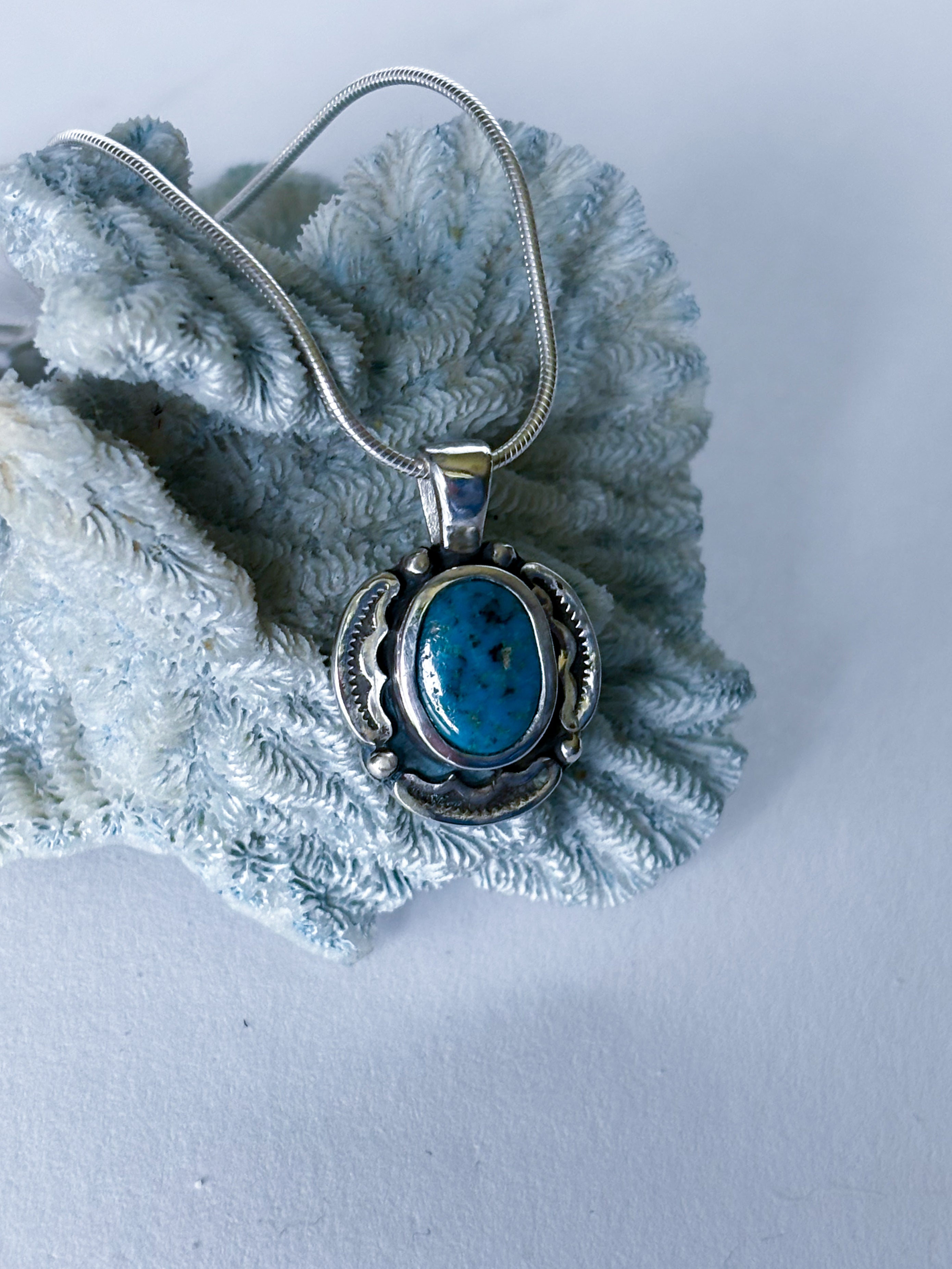 Encompass Necklace | Sonoran Mountain Turquoise and Sterling Silver