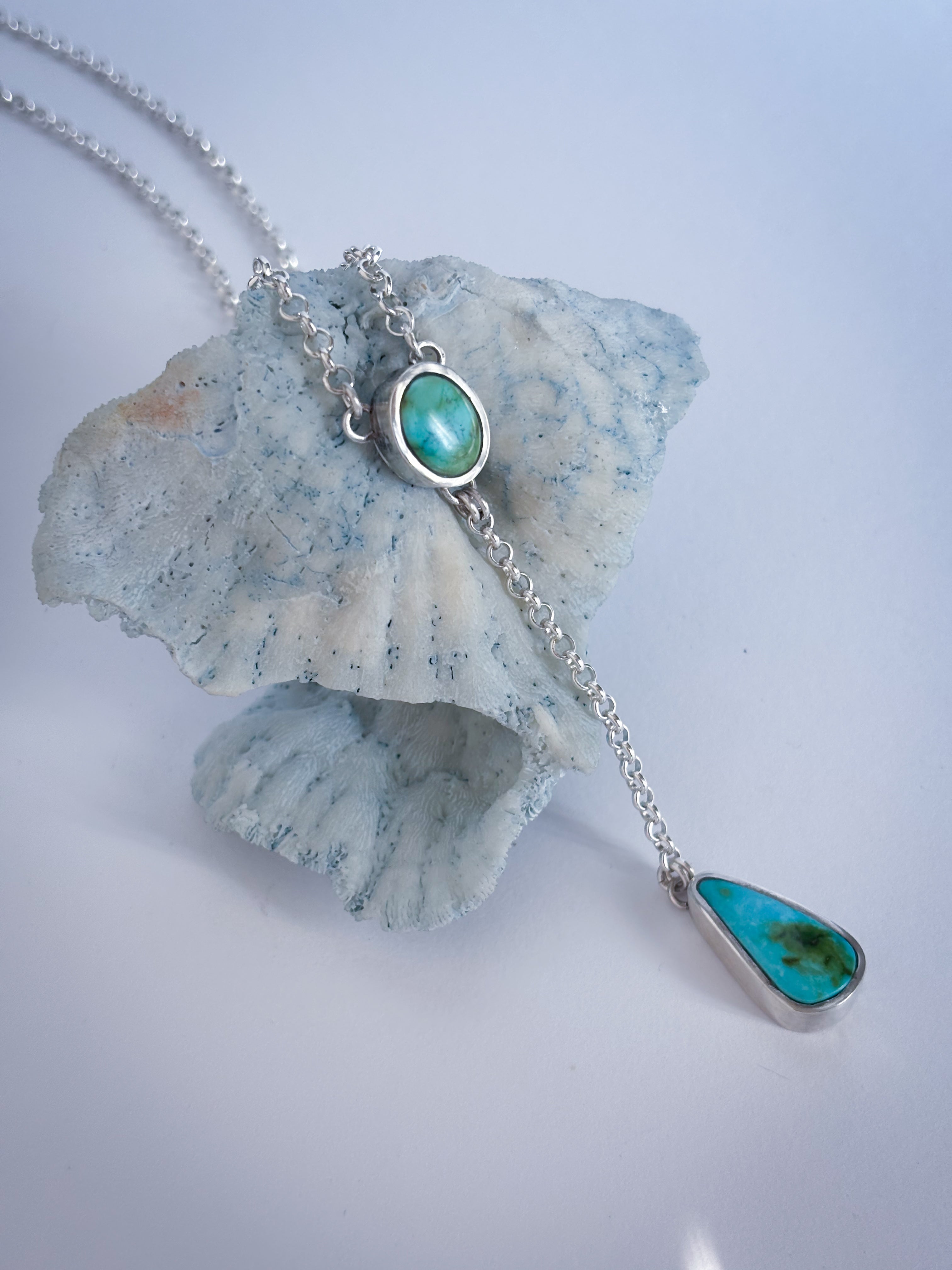 Lariat Necklace | Sonoran Gold Turquoise & Sterling Silver