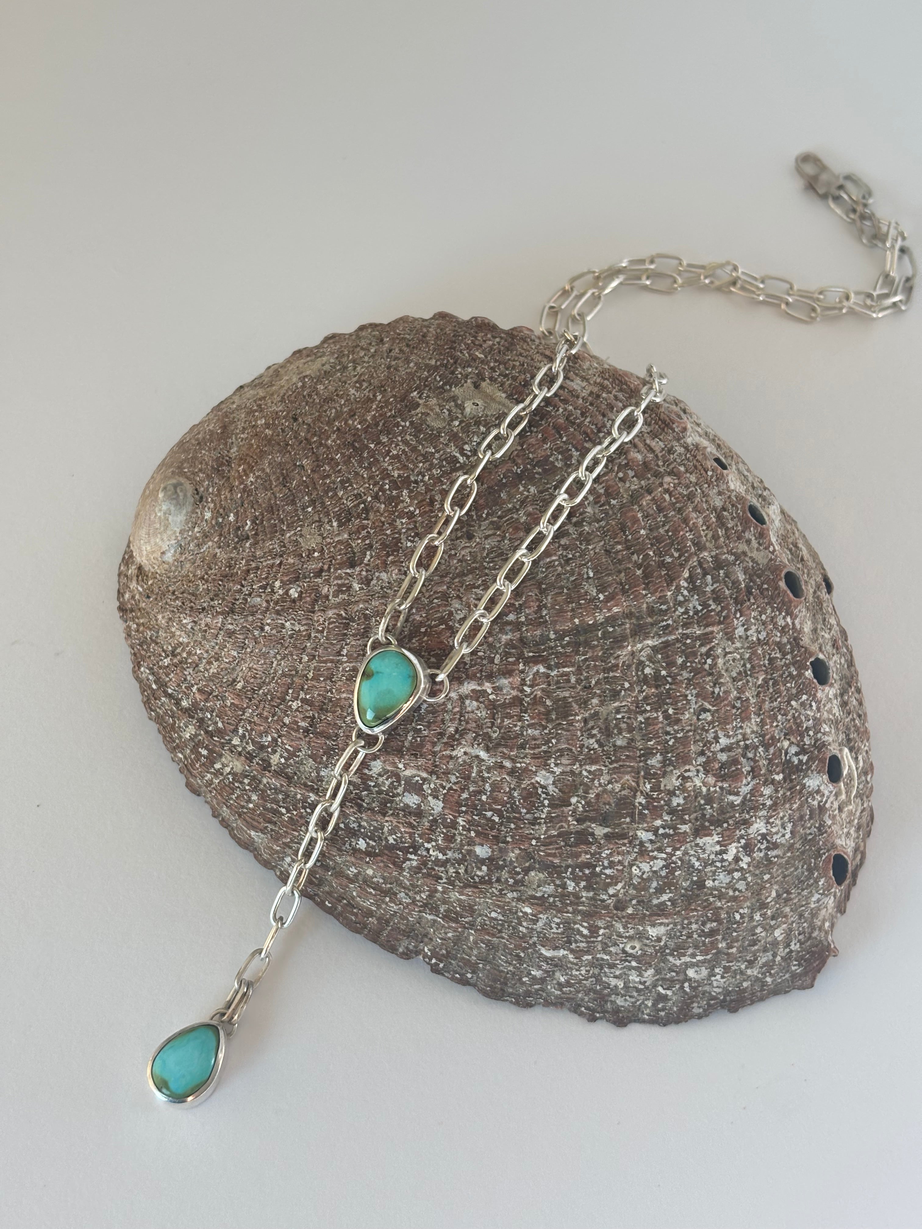 Lariat Necklace | Sonoran Gold Turquoise & Sterling Silver