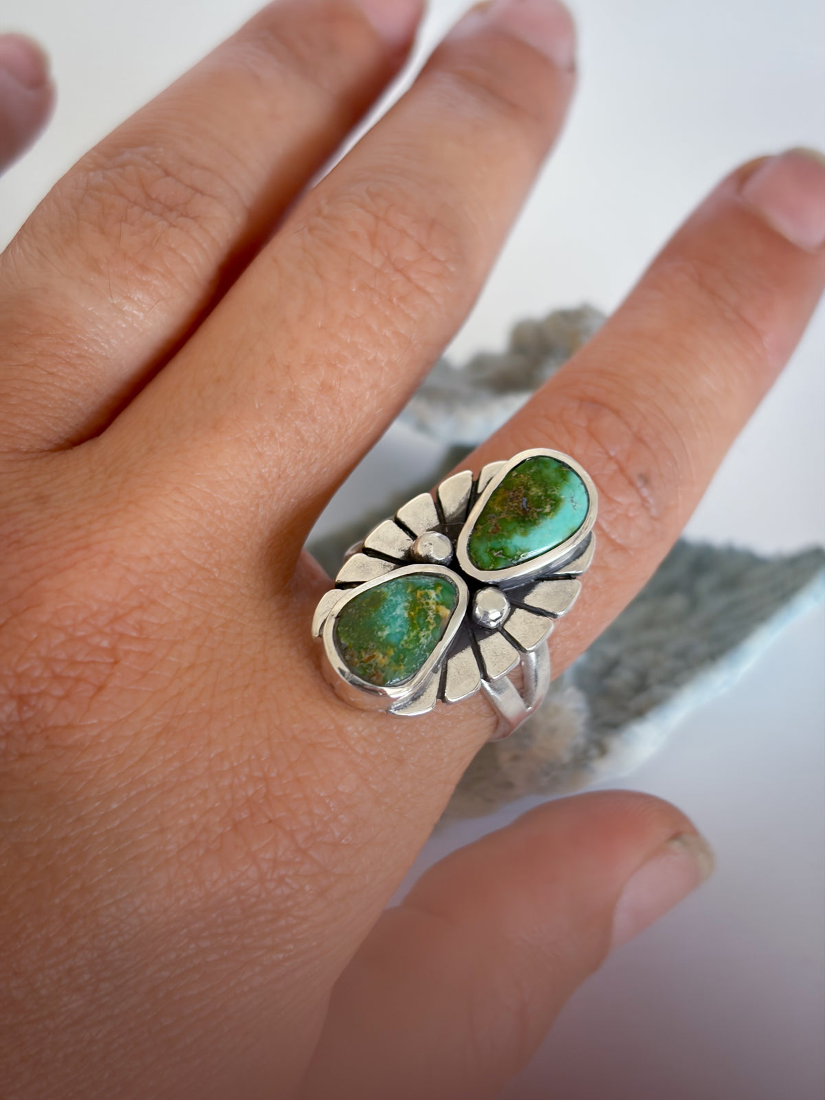 Fleur Ring | Sonoran Gold Turquoise | Size 7.5