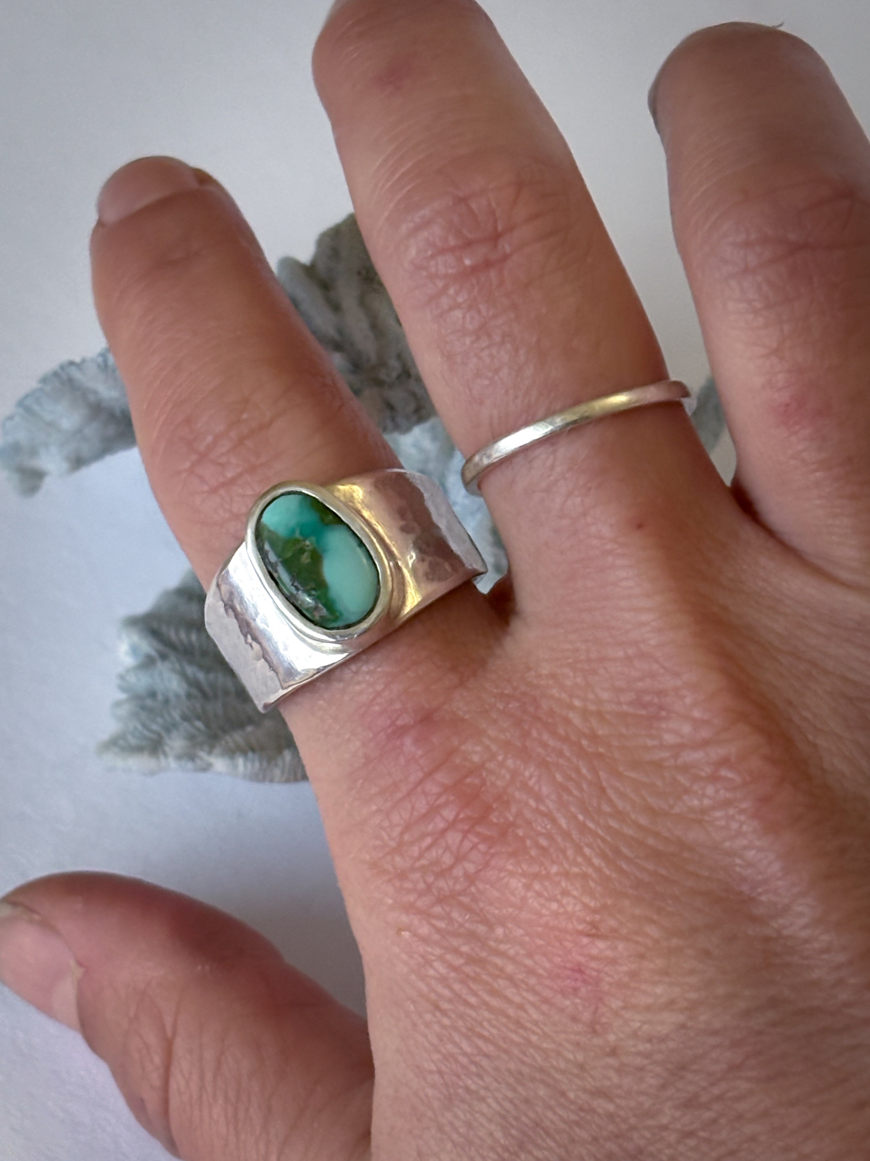 Sonoran Gold Turquoise Saddle Ring | 9.5 / 9