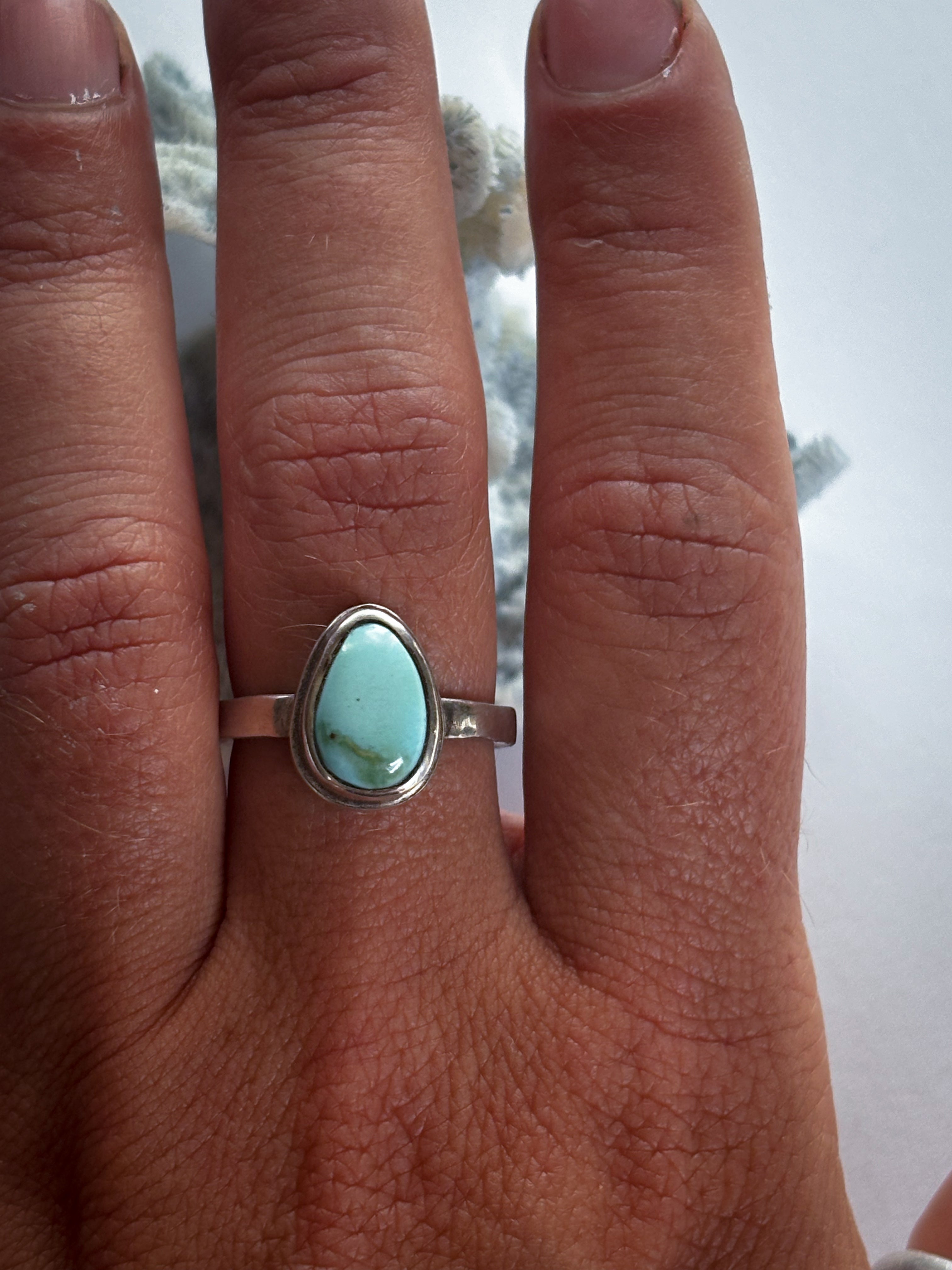 Sonoran Mountain Turquoise Stacker Ring | Sterling Silver | Size 7