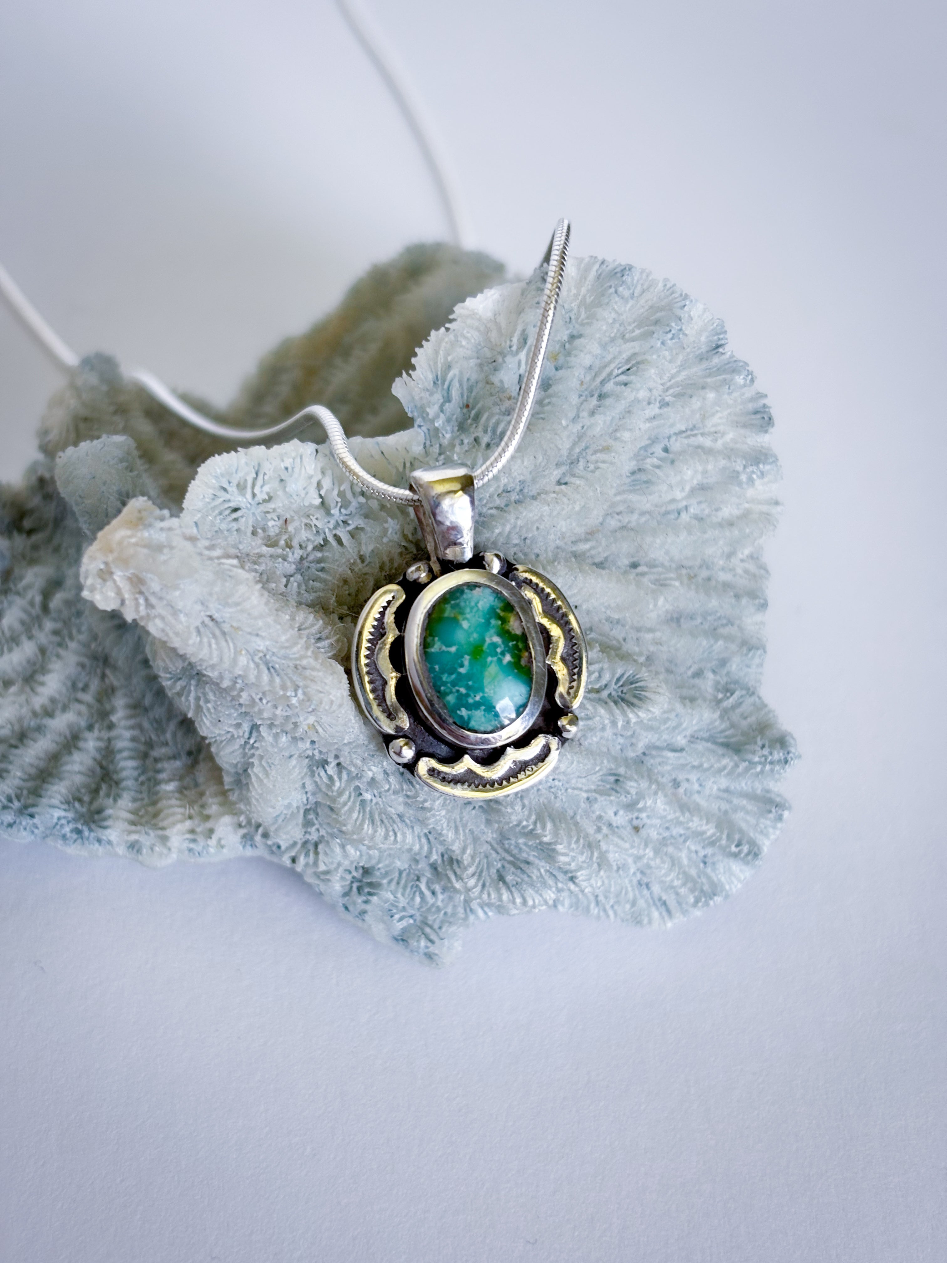 Encompass Necklace | Sonoran Gold Turquoise & Sterling Silver