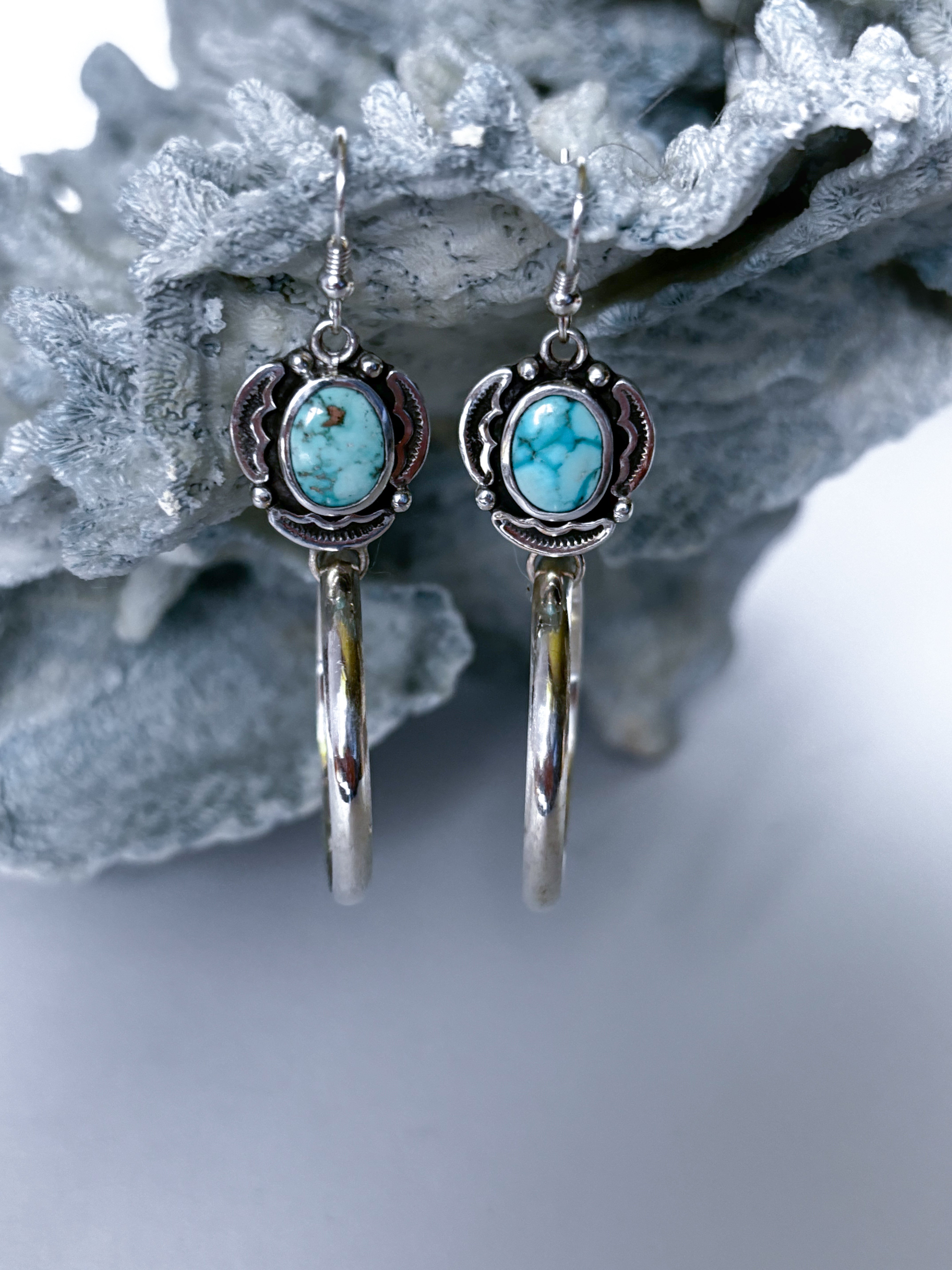 Encompass Hoop Earrings | Sonoran Mountain Turquoise & Sterling Silver