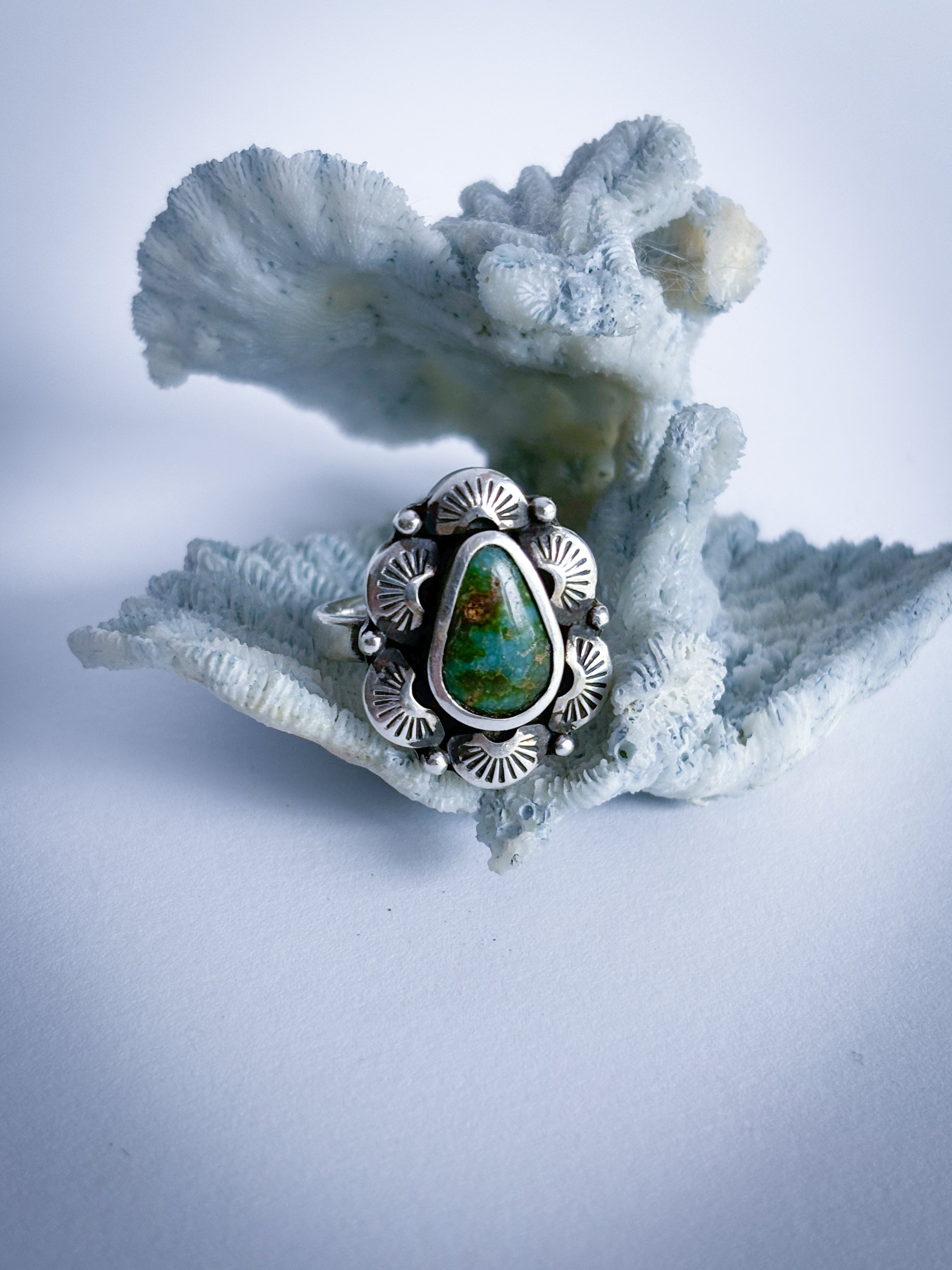 Radiant Ring | Sonoran Gold Turquoise & Sterling Silver | Size 7