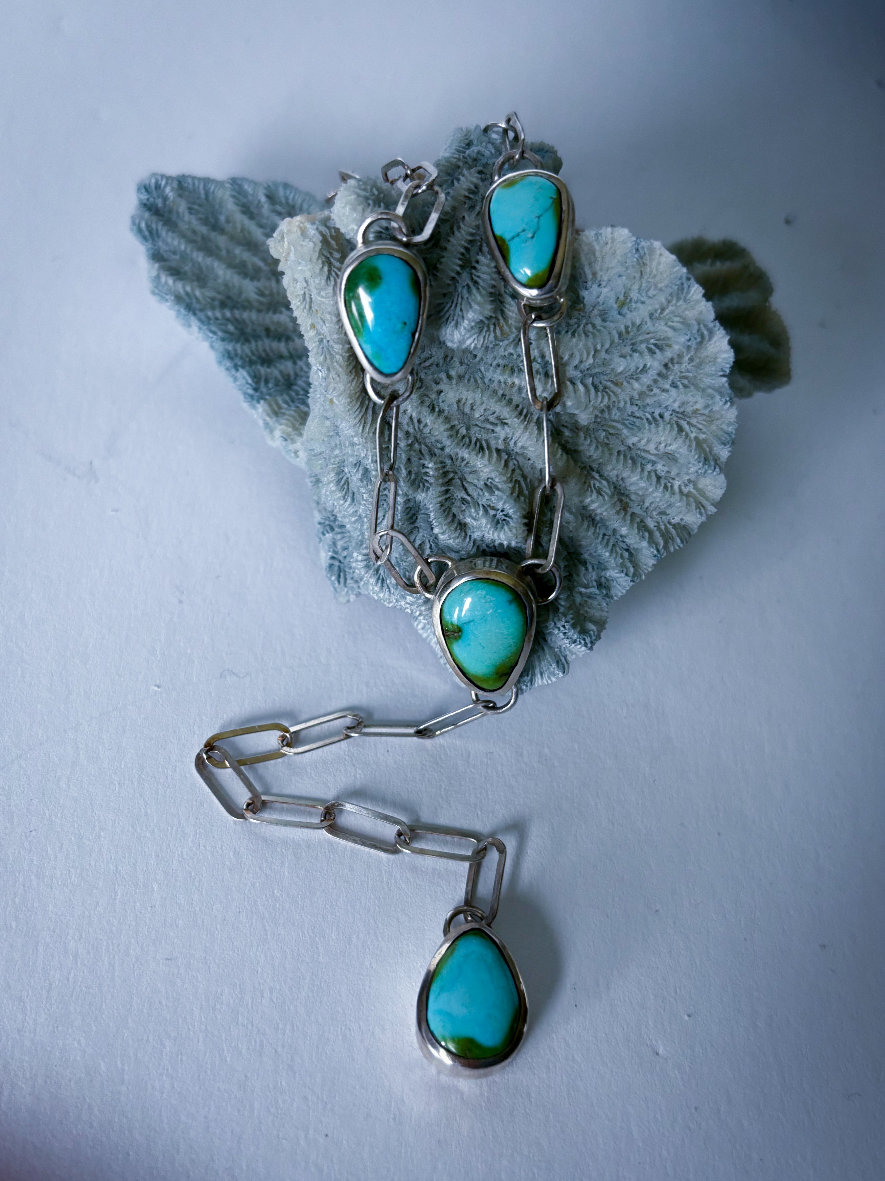 Lariat Necklace | Sonoran Mountain Turquoise & Sterling Silver