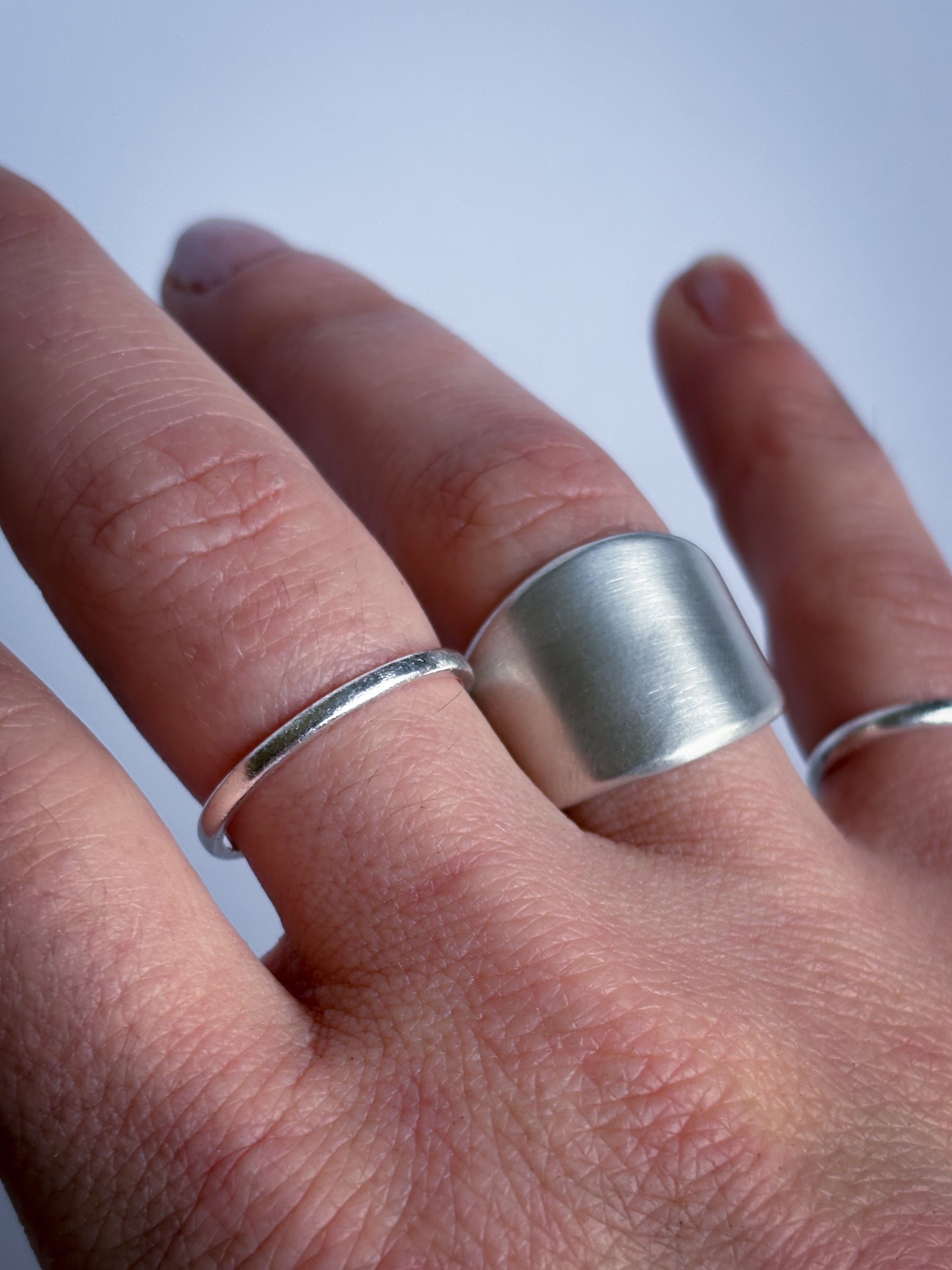 Sterling Silver Saddle Band Ring