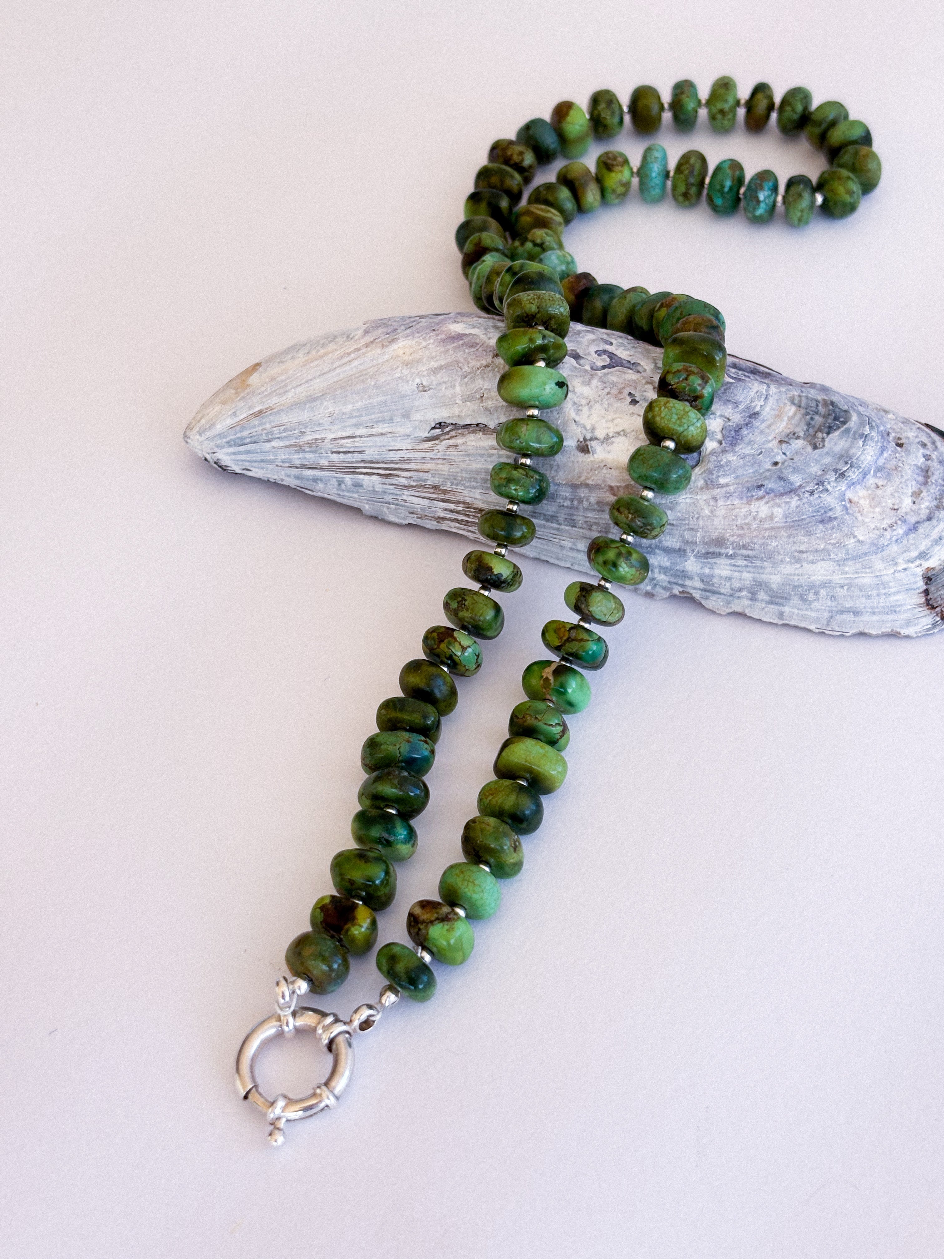 Turquoise Beaded Toggle Necklace