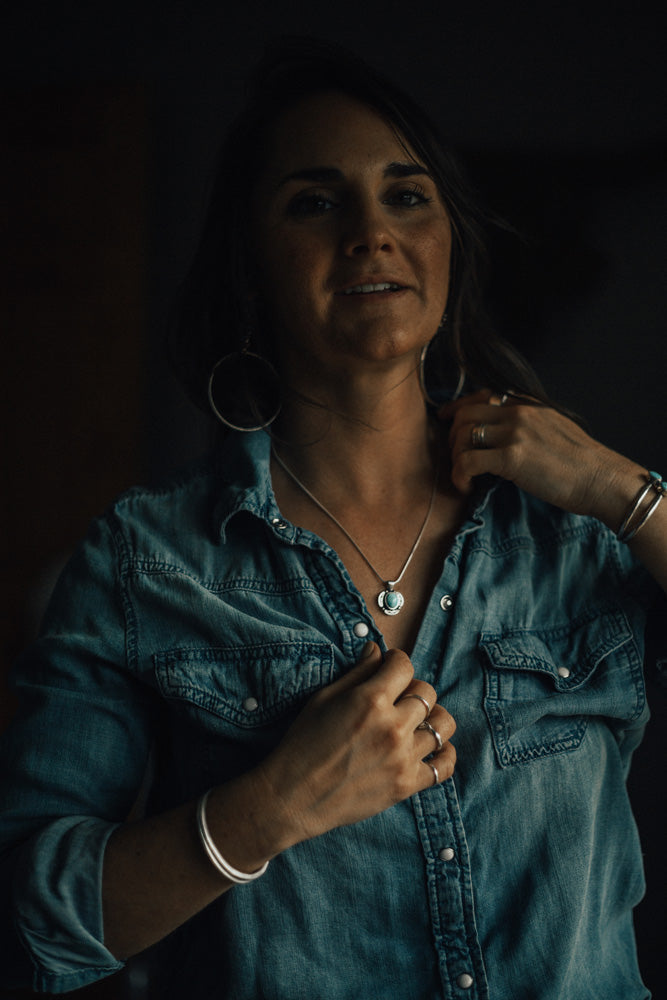 Encompass Necklace | Golden Hills Turquoise & Sterling Silver
