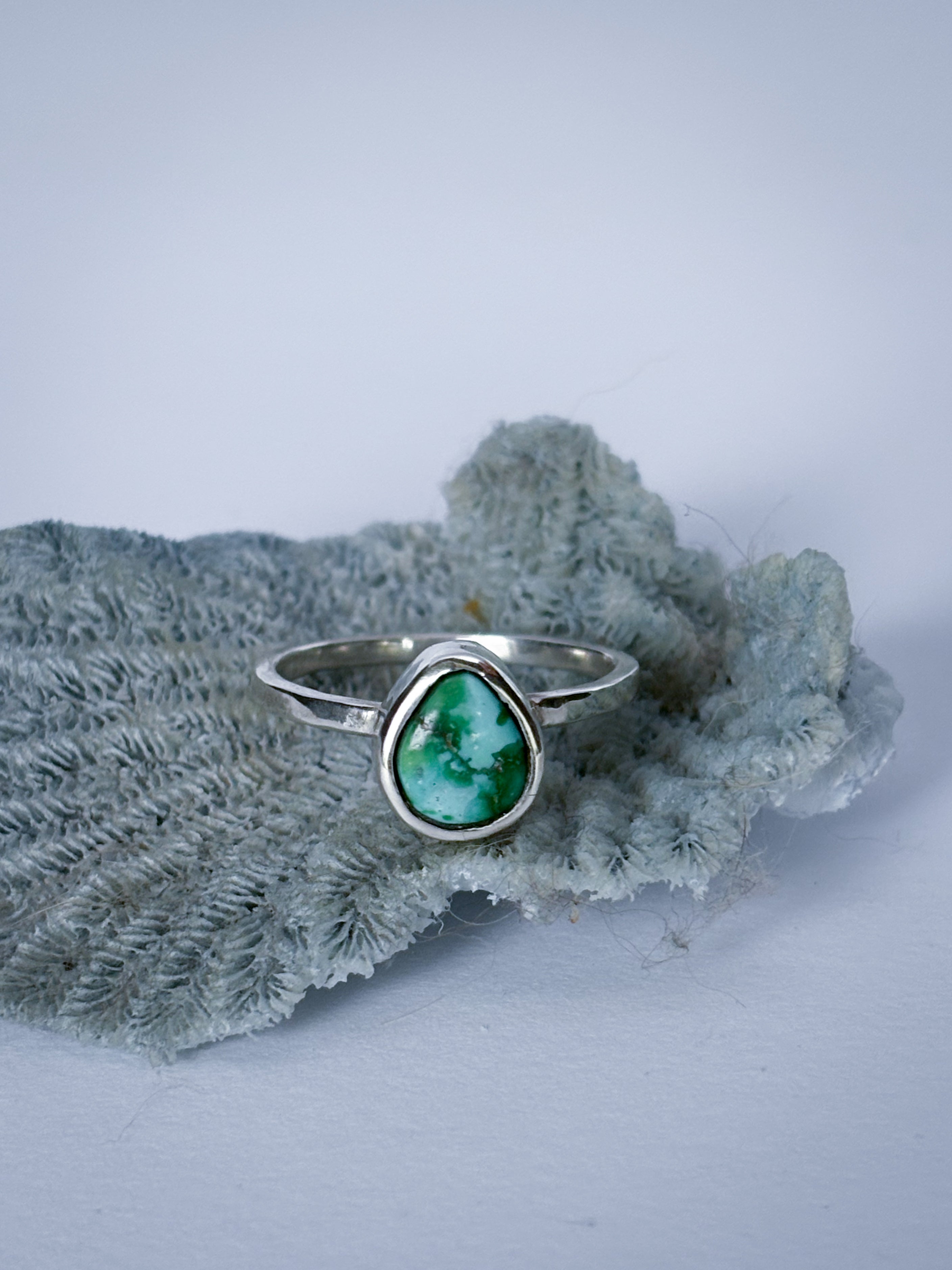 Sonoran Mountain Turquoise Stacker Ring | Sterling Silver | Size 9.5