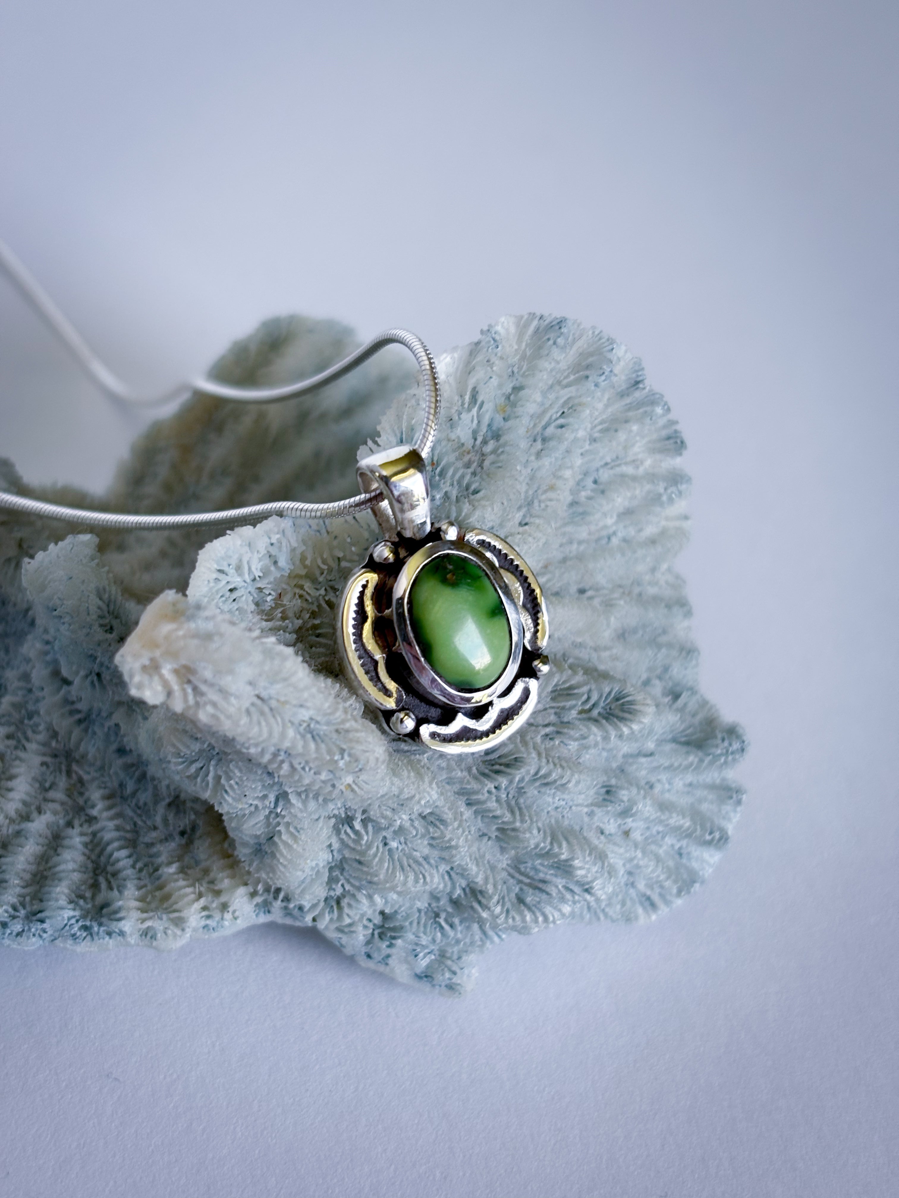 Encompass Necklace | Sonoran Mountain Turquoise & Sterling Silver