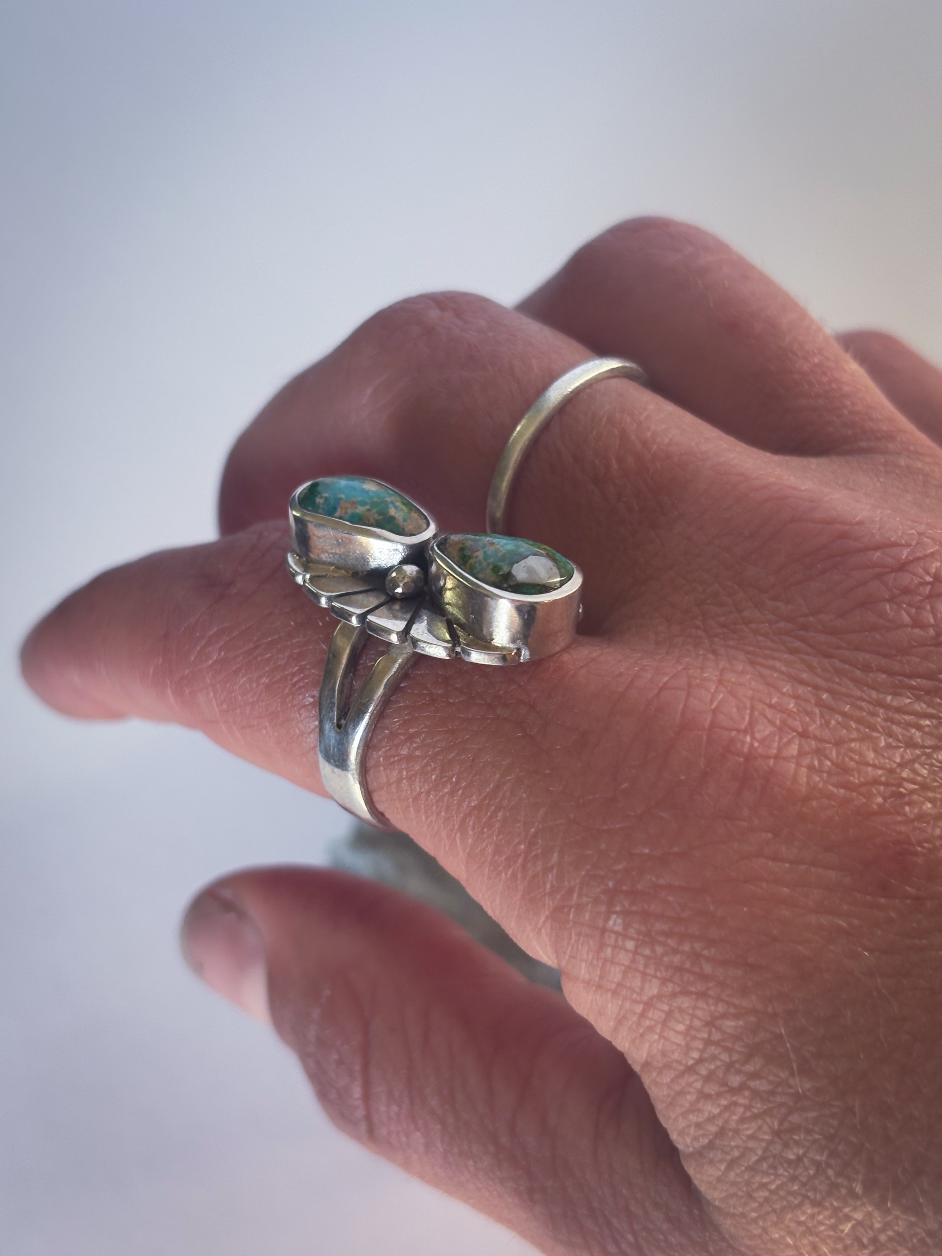 Fleur Ring | Sonoran Gold Turquoise & Sterling Silver | Size 8.5
