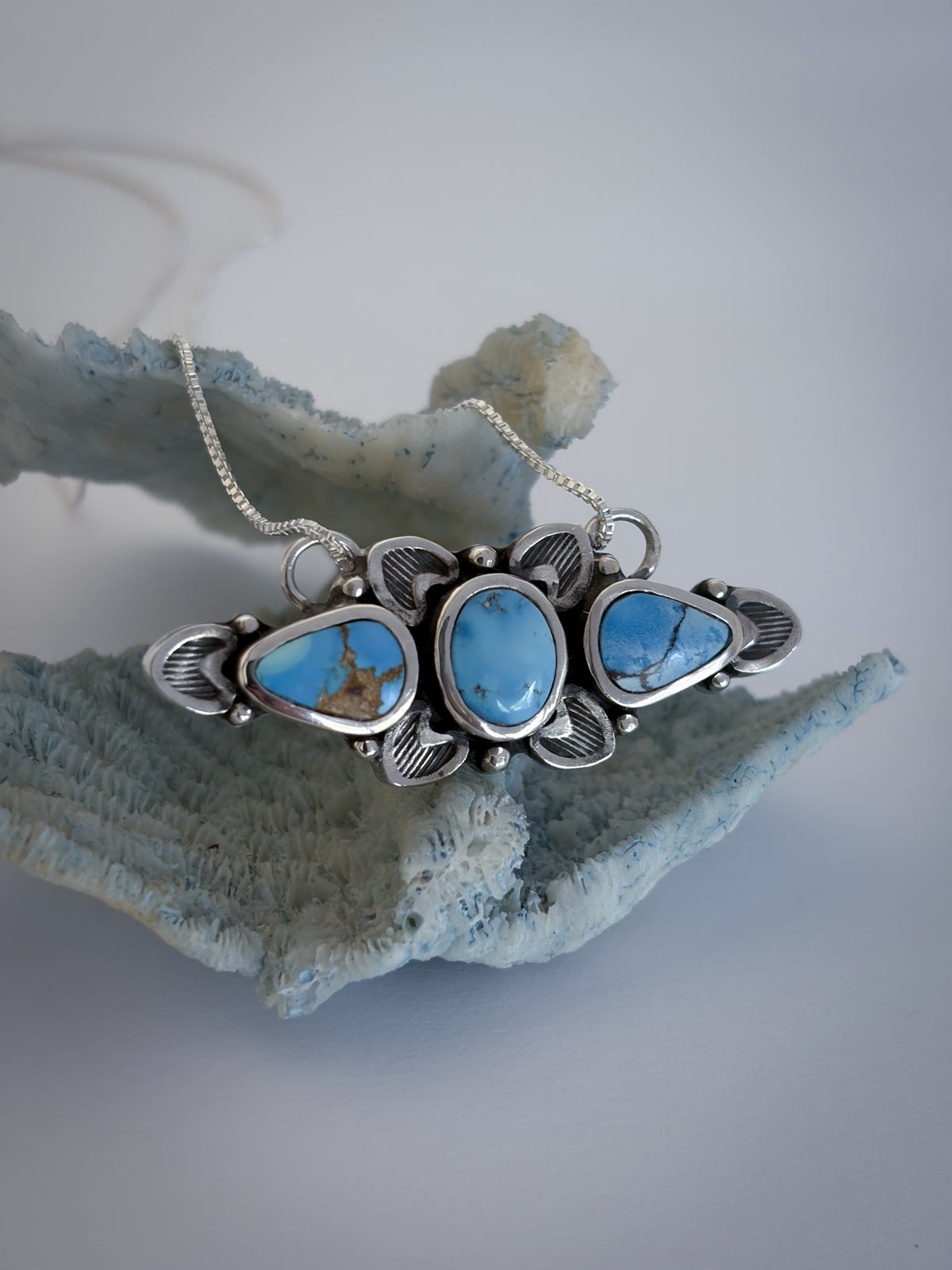 Full Bloom Necklace | Golden Hills Lavender Turquoise